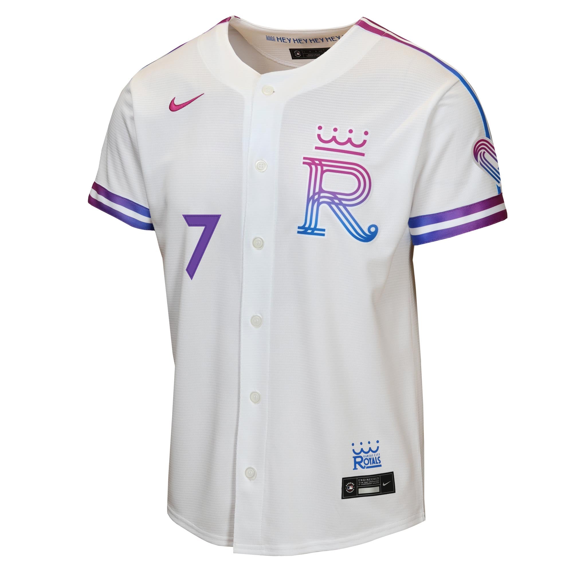 Bobby Witt Jr. Kansas City Royals Youth 2026 City Connect Stadium Jersey - White - Image 3