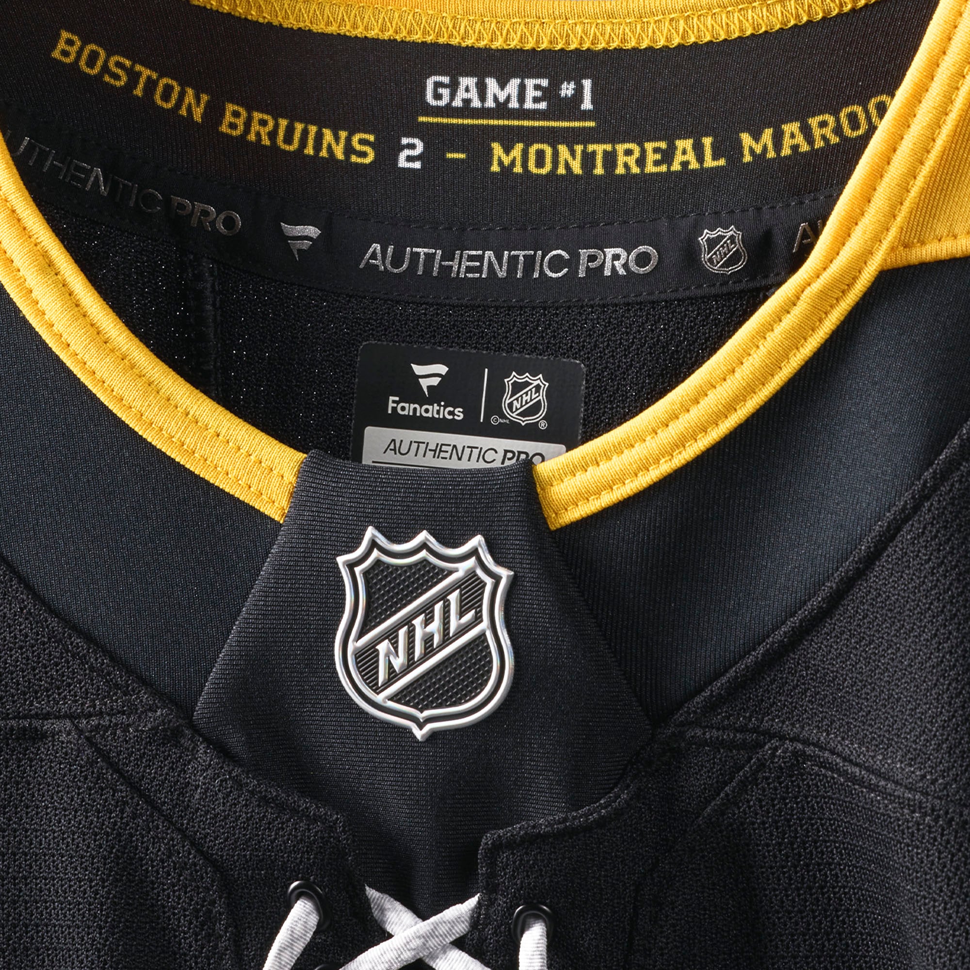 Boston Bruins 100th Anniversary Pro Jersey - Black - Image 7