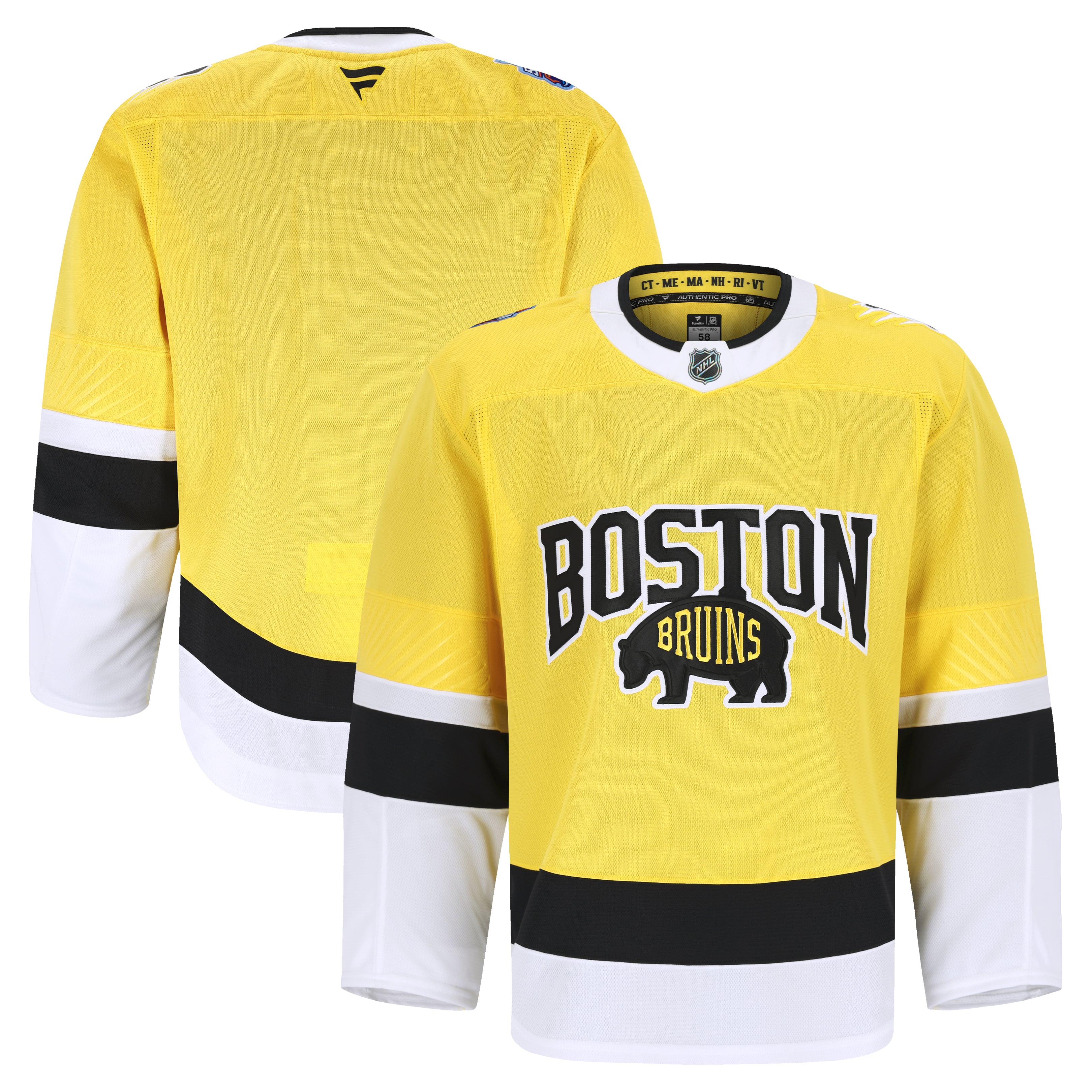 Boston Bruins 2026 Stadium Series Pro Jersey - Gold - Image 2