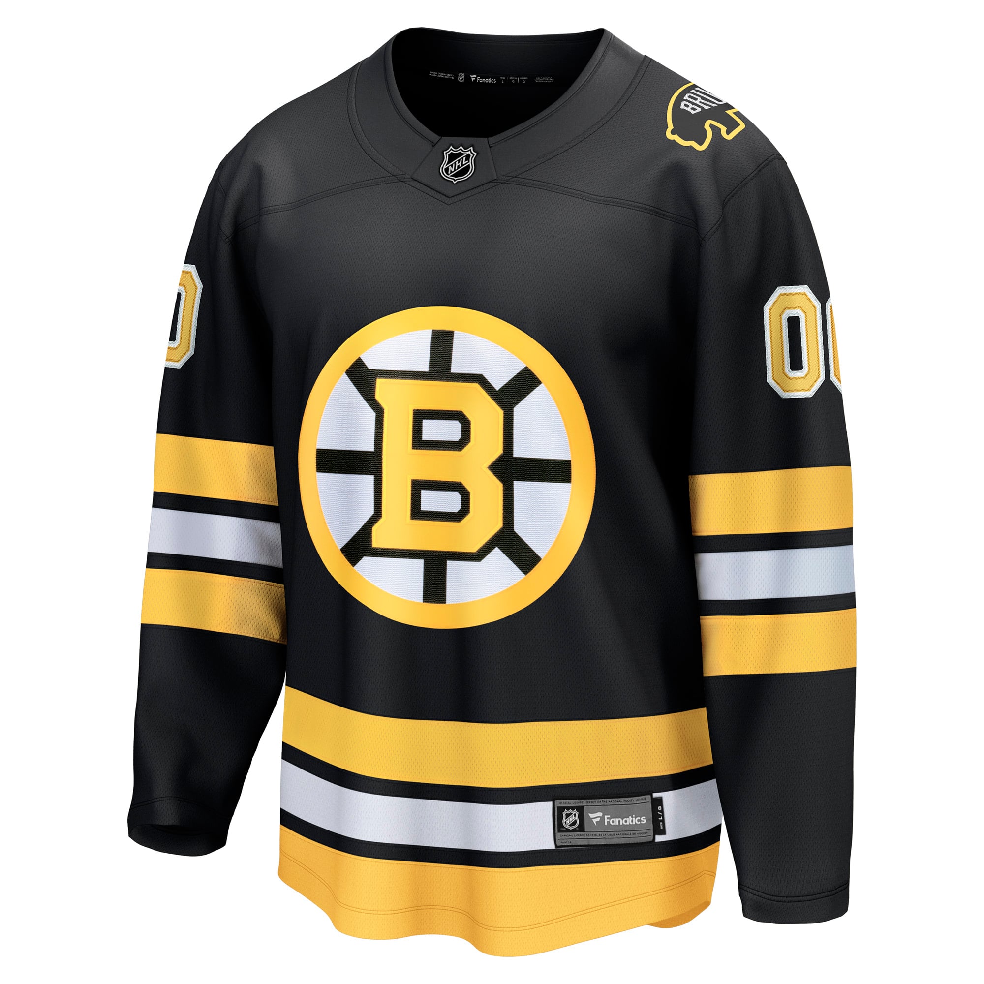 Boston Bruins Away Breakaway Custom Jersey - Black - Image 3