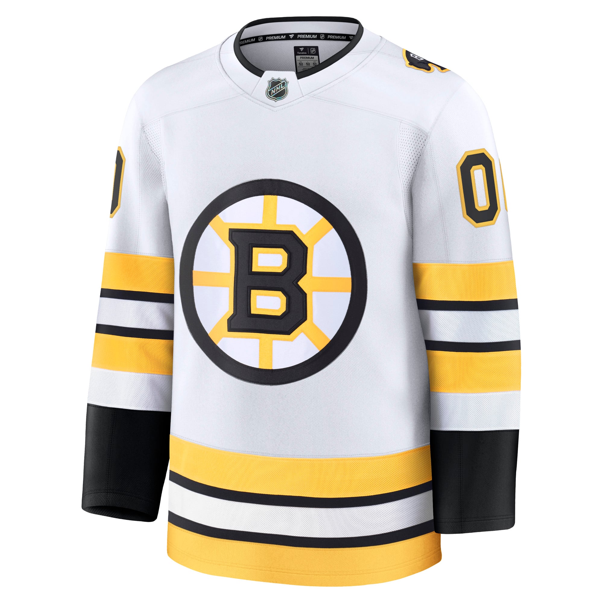 Boston Bruins Away Premium Custom Jersey - White - Image 3