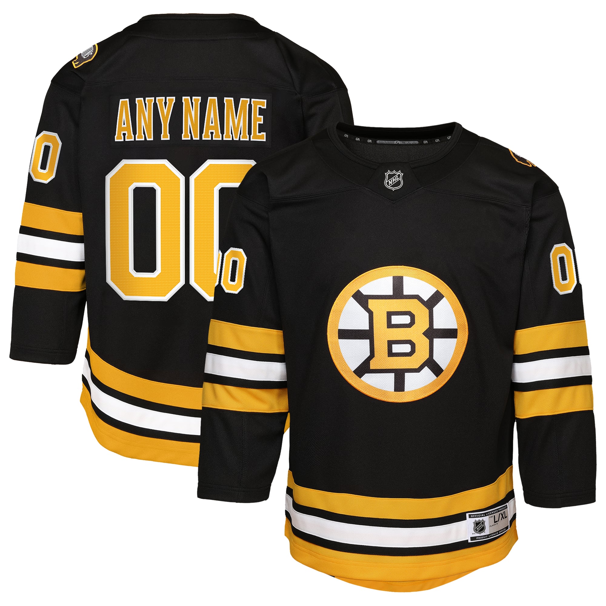 Boston Bruins Youth Home Custom Premier Jersey - Black - Image 2