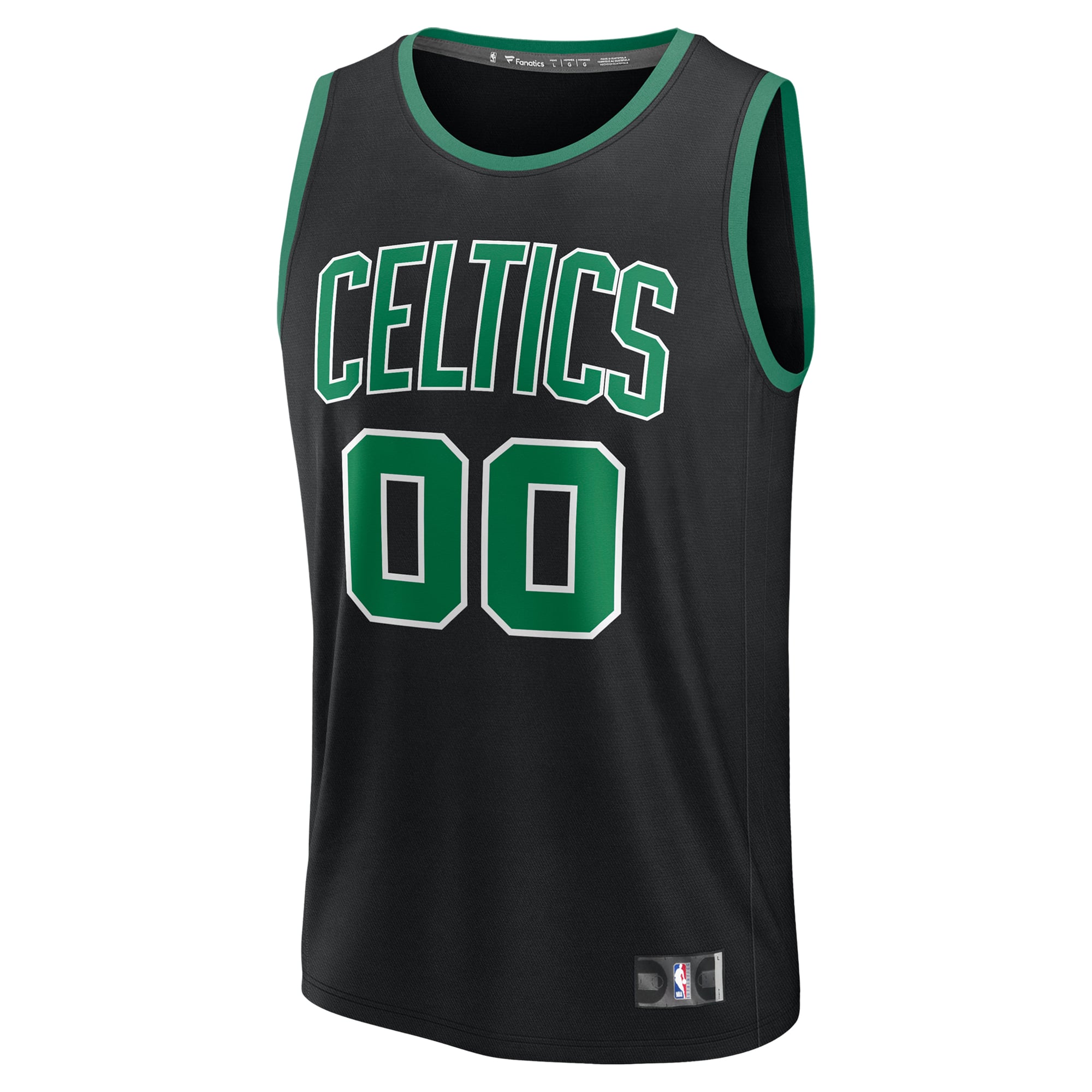 Boston Celtics Fast Break Custom Jersey - Association Edition - Black - Image 3