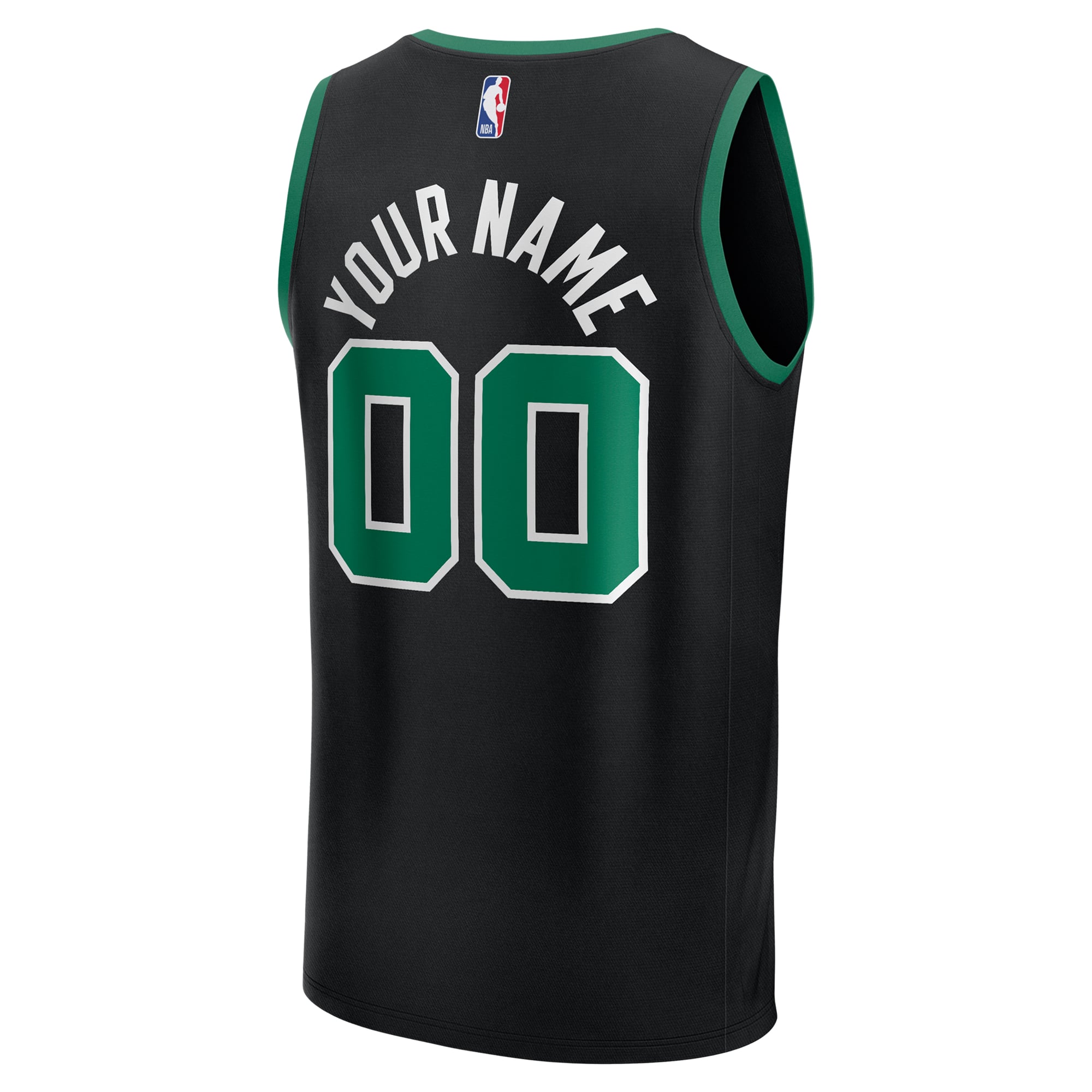 Boston Celtics Fast Break Custom Jersey - Association Edition - Black - Image 4