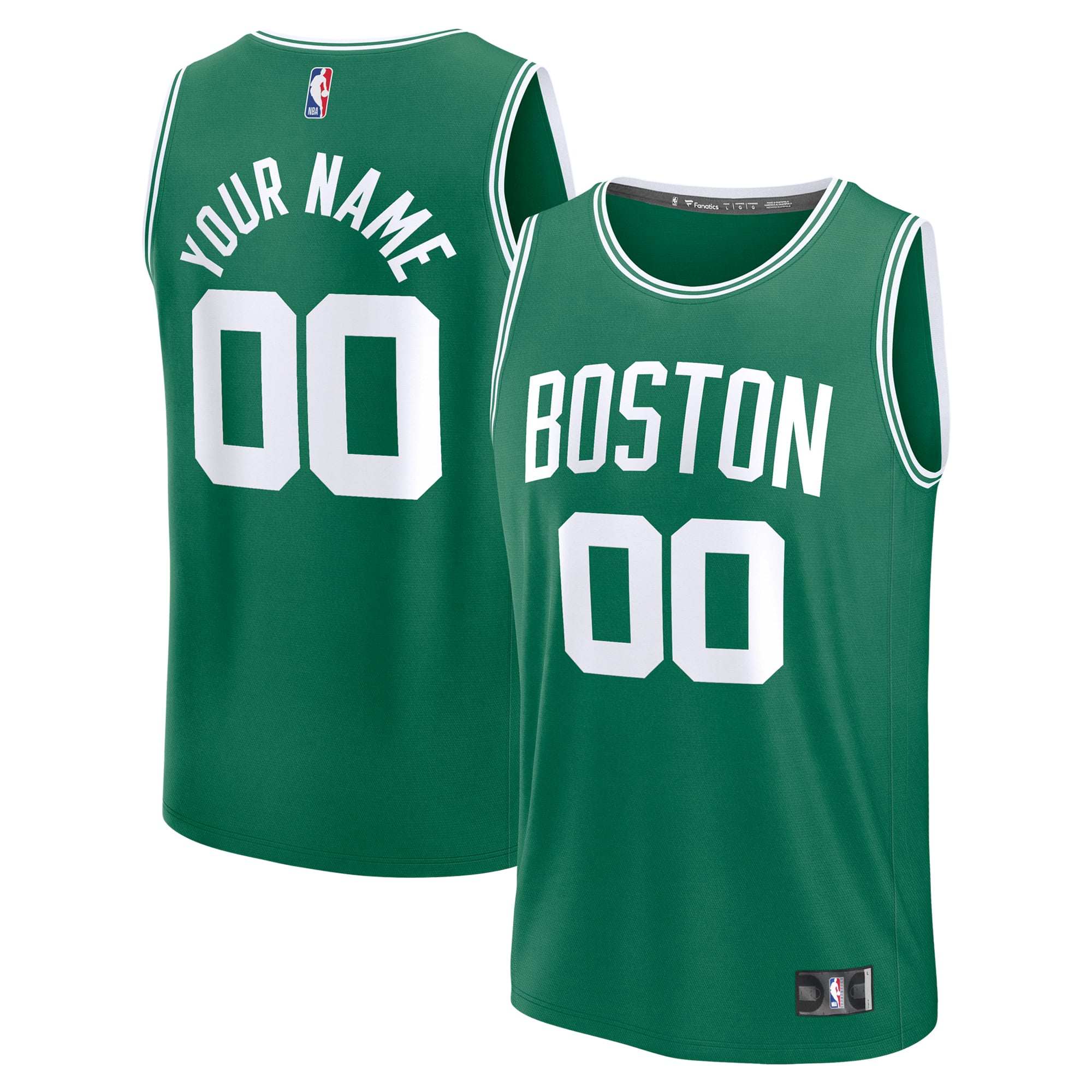 Boston Celtics Fast Break Custom Jersey - Association Edition - Kelly Green - Image 2