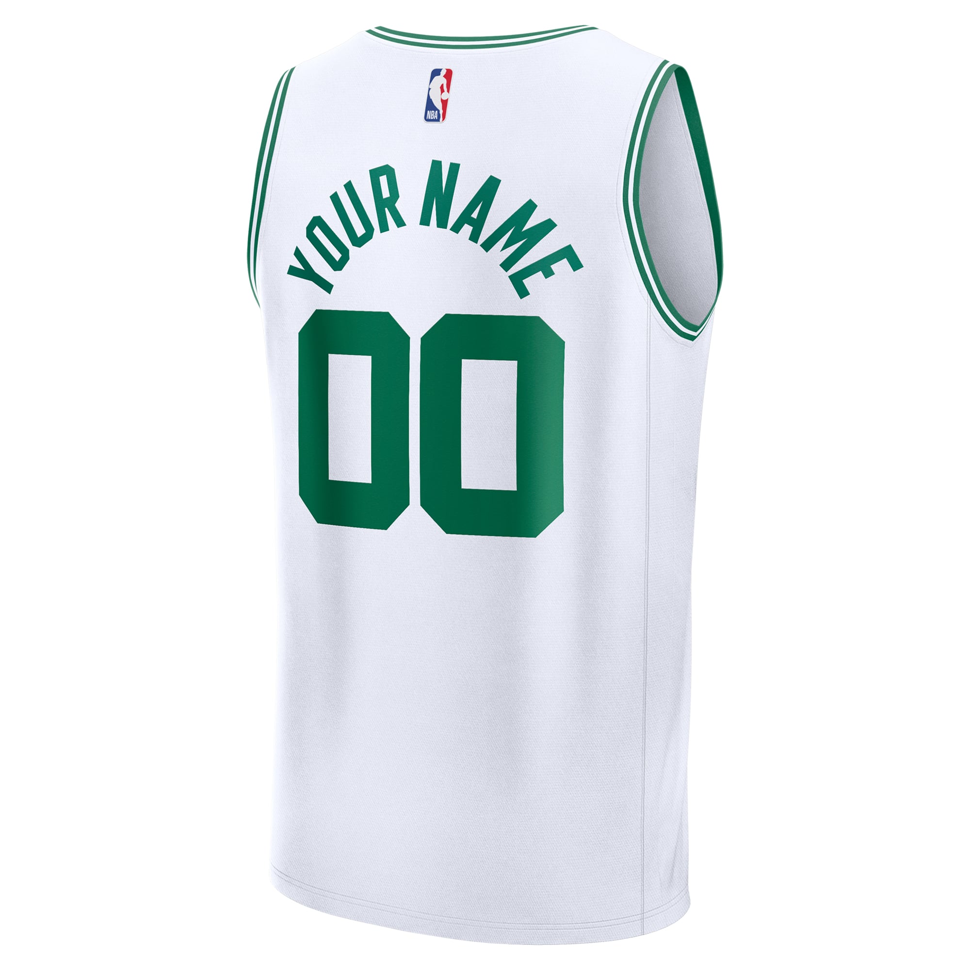 Boston Celtics Fast Break Custom Jersey - Association Edition - White - Image 4