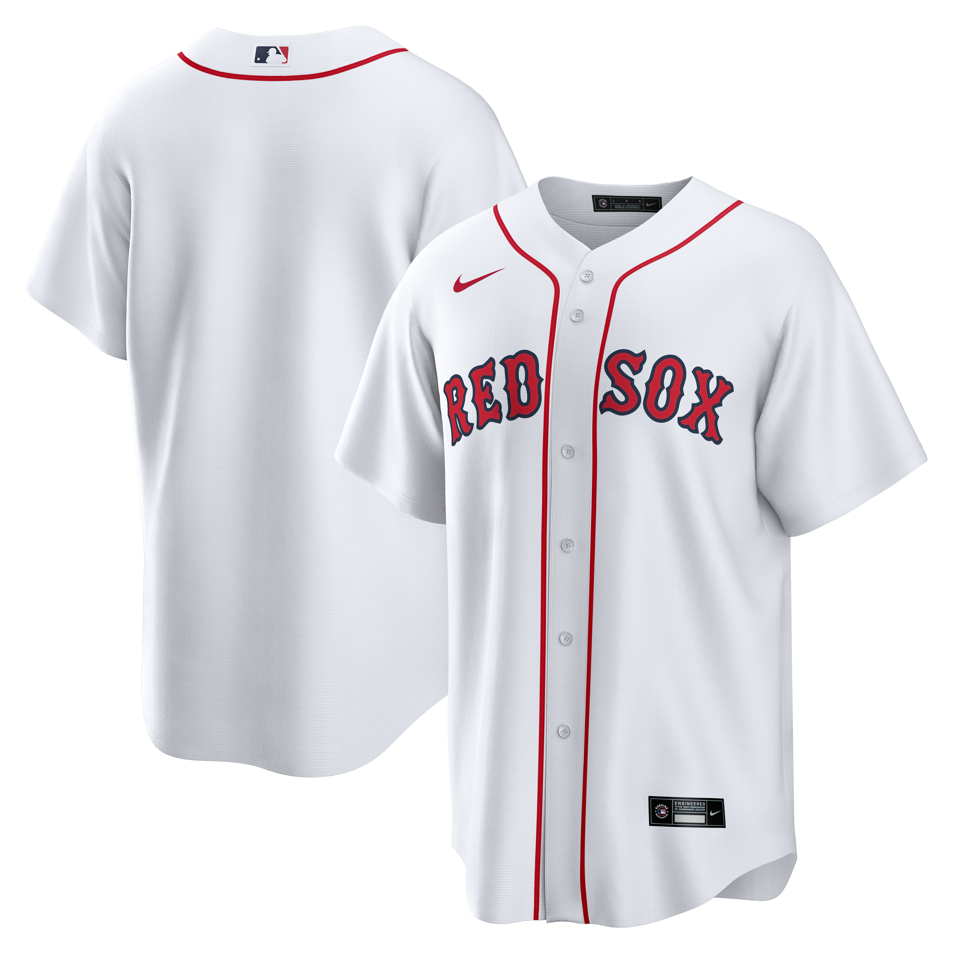 Boston Red Sox Home Big & Tall Jersey - White - Image 2