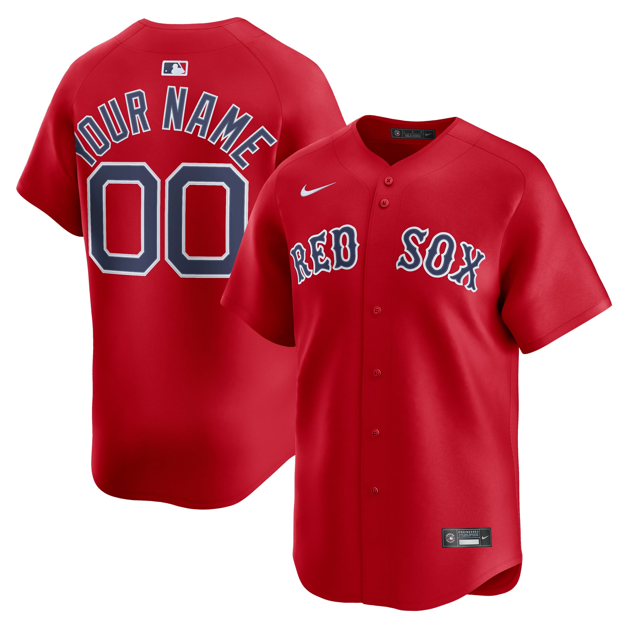Boston Red Sox Home Limited Custom Jersey - Red