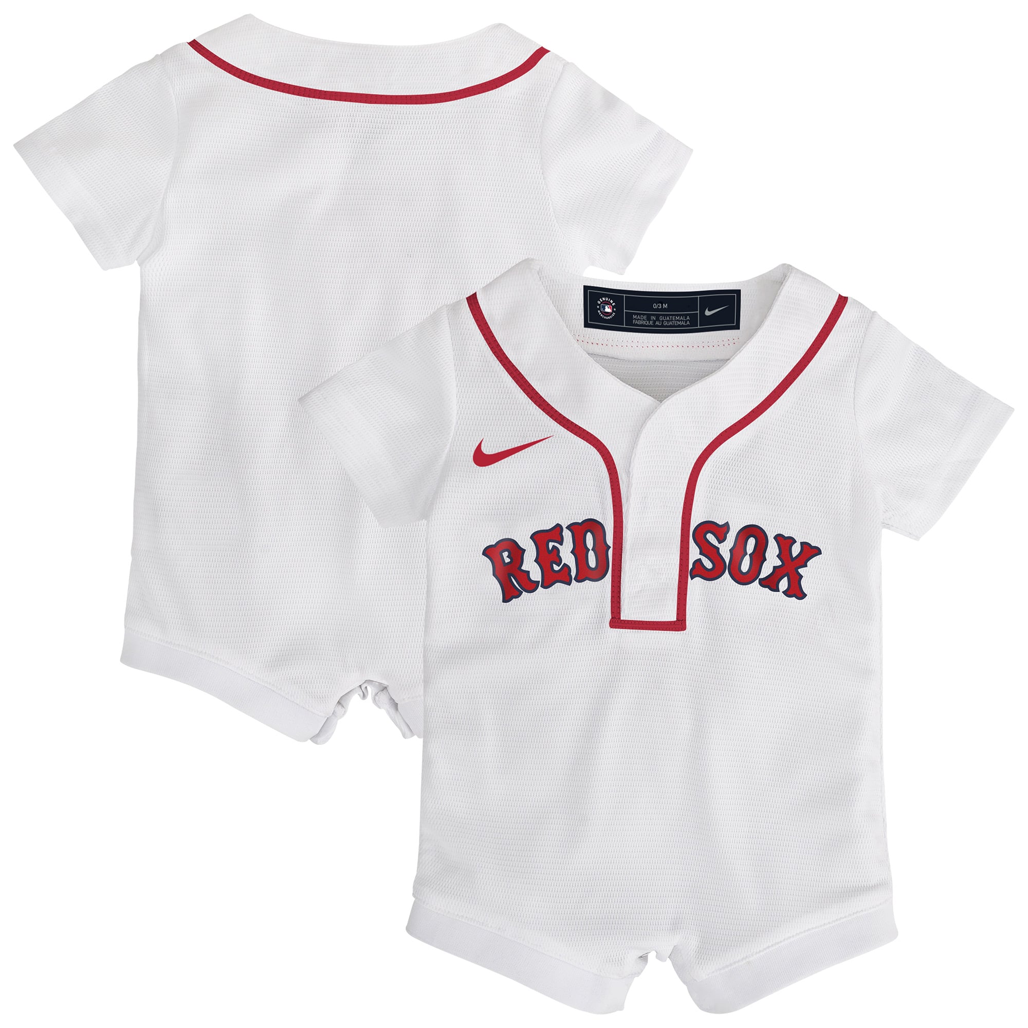 Boston Red Sox Newborn Home Romper Jersey - White - Image 2