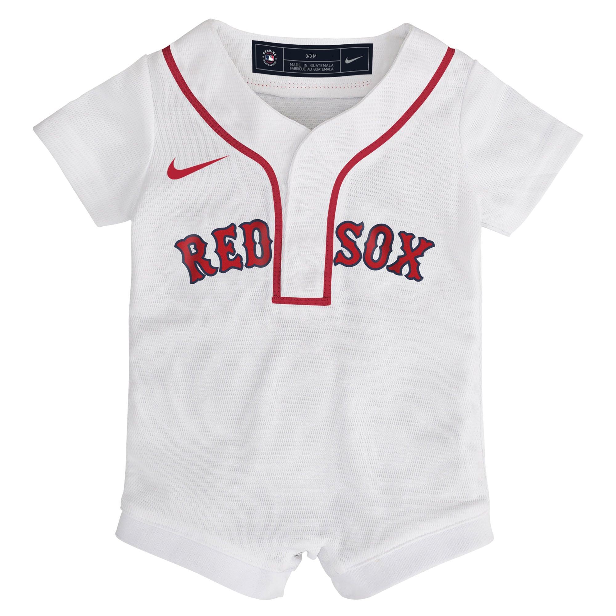 Boston Red Sox Newborn Home Romper Jersey - White - Image 3