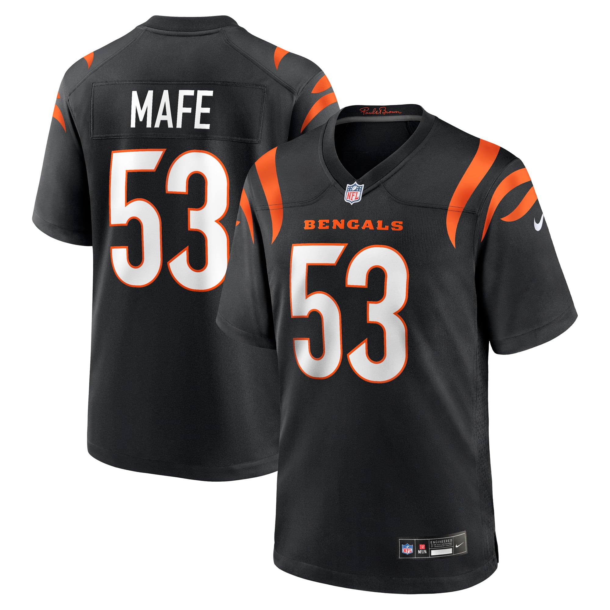 Boye Mafe Cincinnati Bengals Team Game Jersey - Black - Image 2