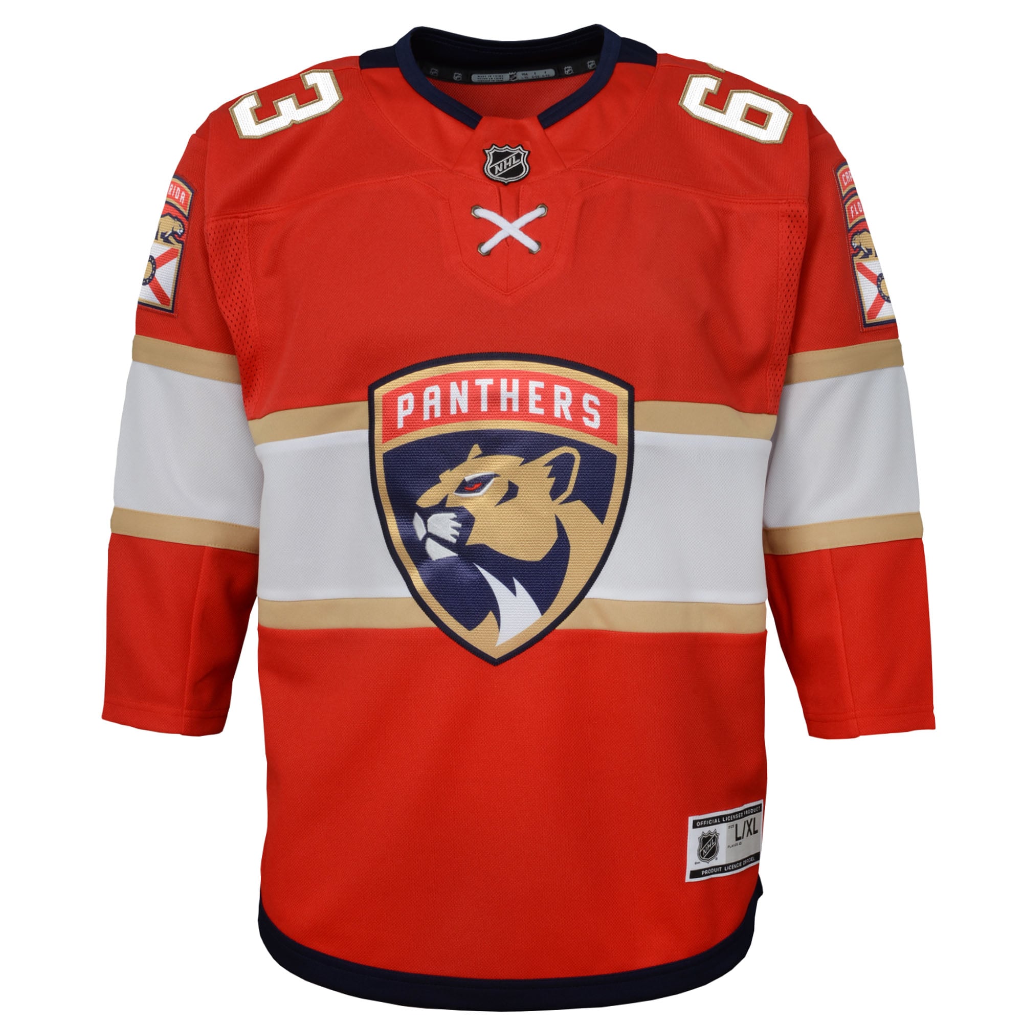 Brad Marchand Florida Panthers Outerstuff Youth Premier Player Jersey - Red - Image 3