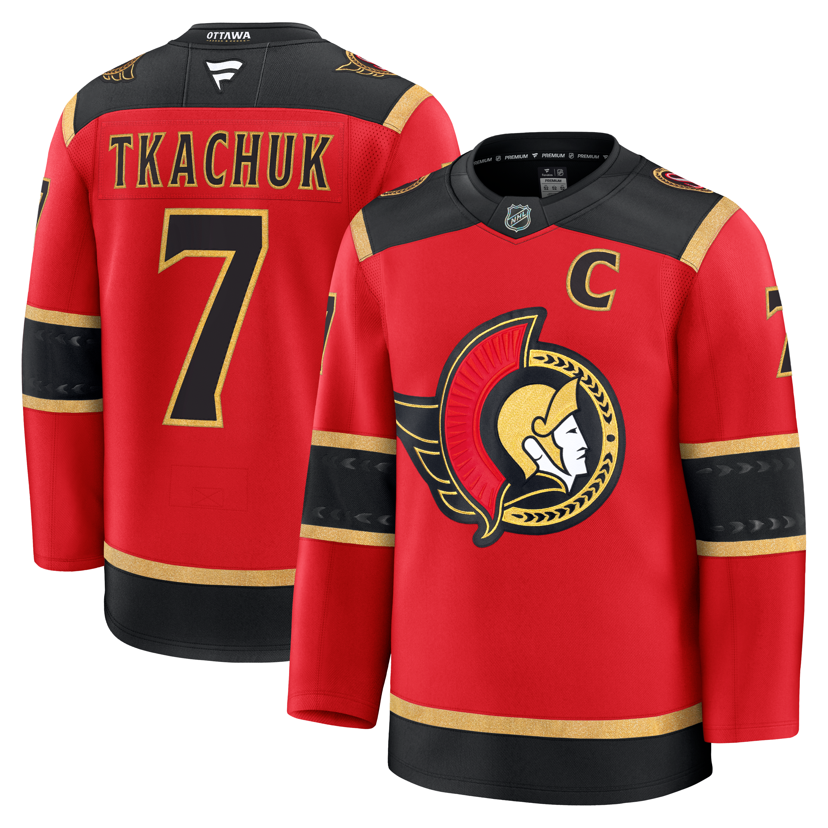 Brady Tkachuk Ottawa Senators Alternate Premium Jersey - Red - Image 2