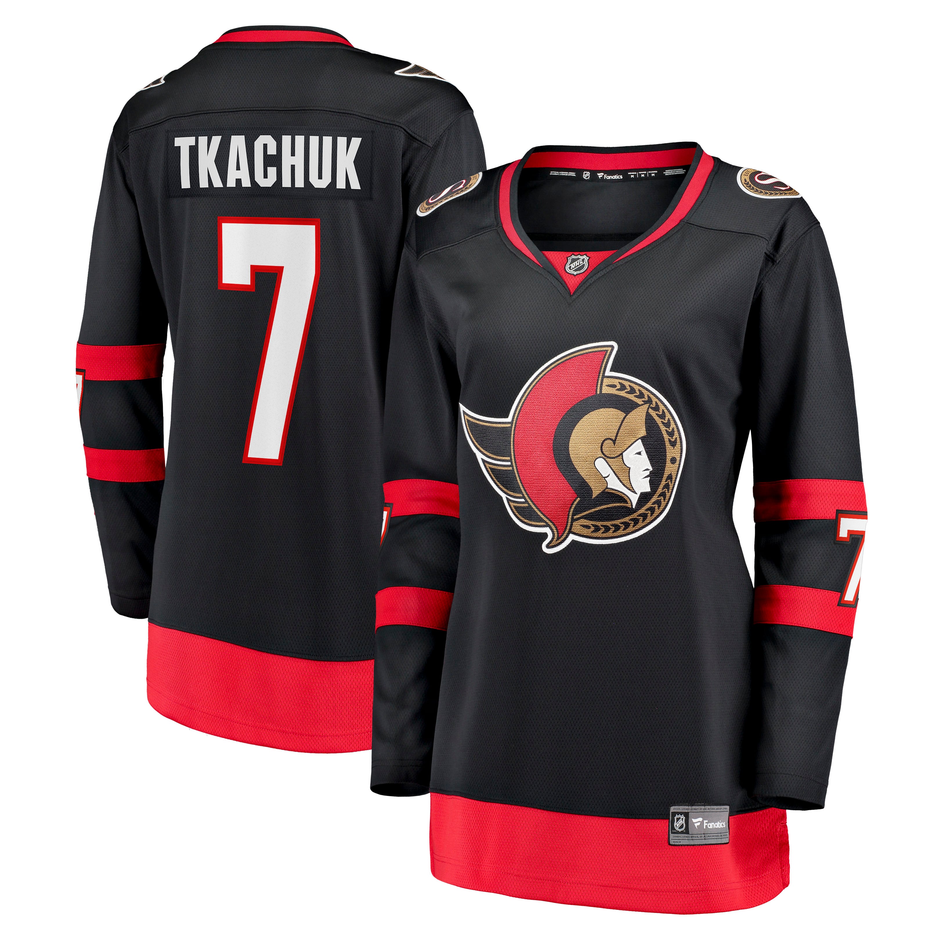 Brady Tkachuk Ottawa Senators Women's Home Breakaway Jersey - Black