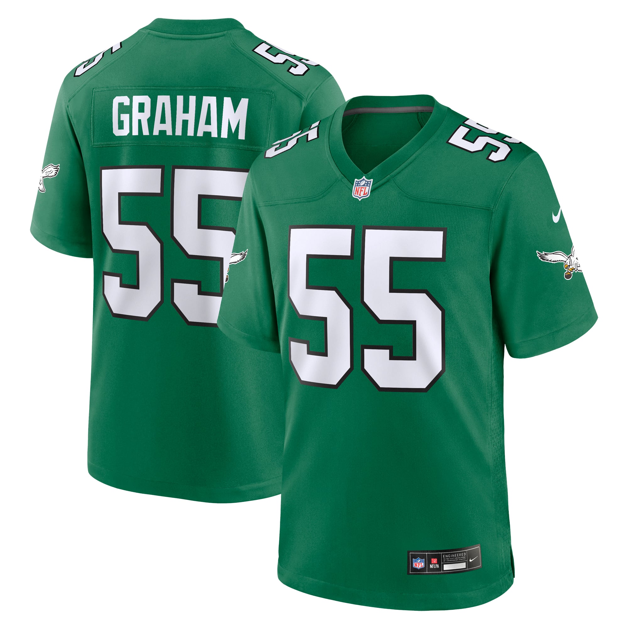 Brandon Graham Philadelphia Eagles Alternate Game Jersey - Kelly Green - Image 2