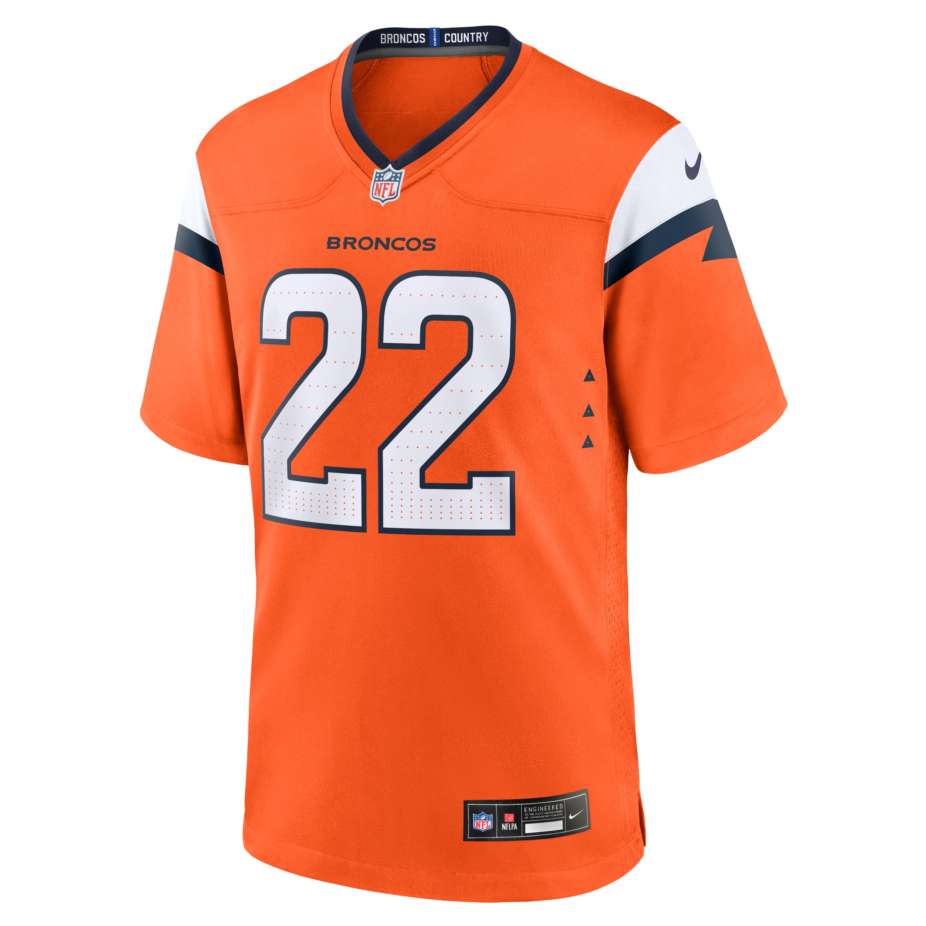 Brandon Jones Denver Broncos Team Game Jersey - Orange - Image 3