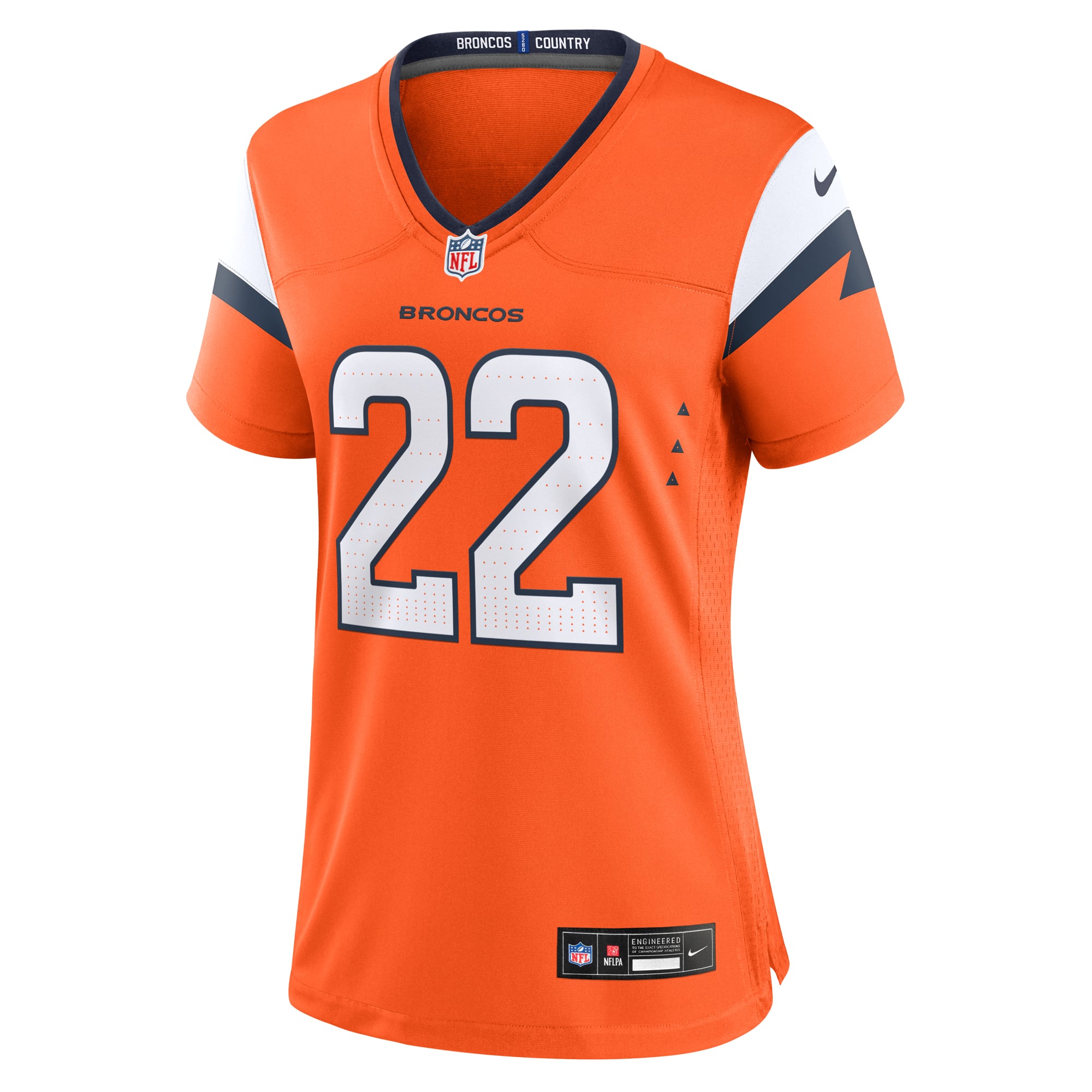 Brandon Jones Denver Broncos Women's Team Game Jersey - Orange - Image 3