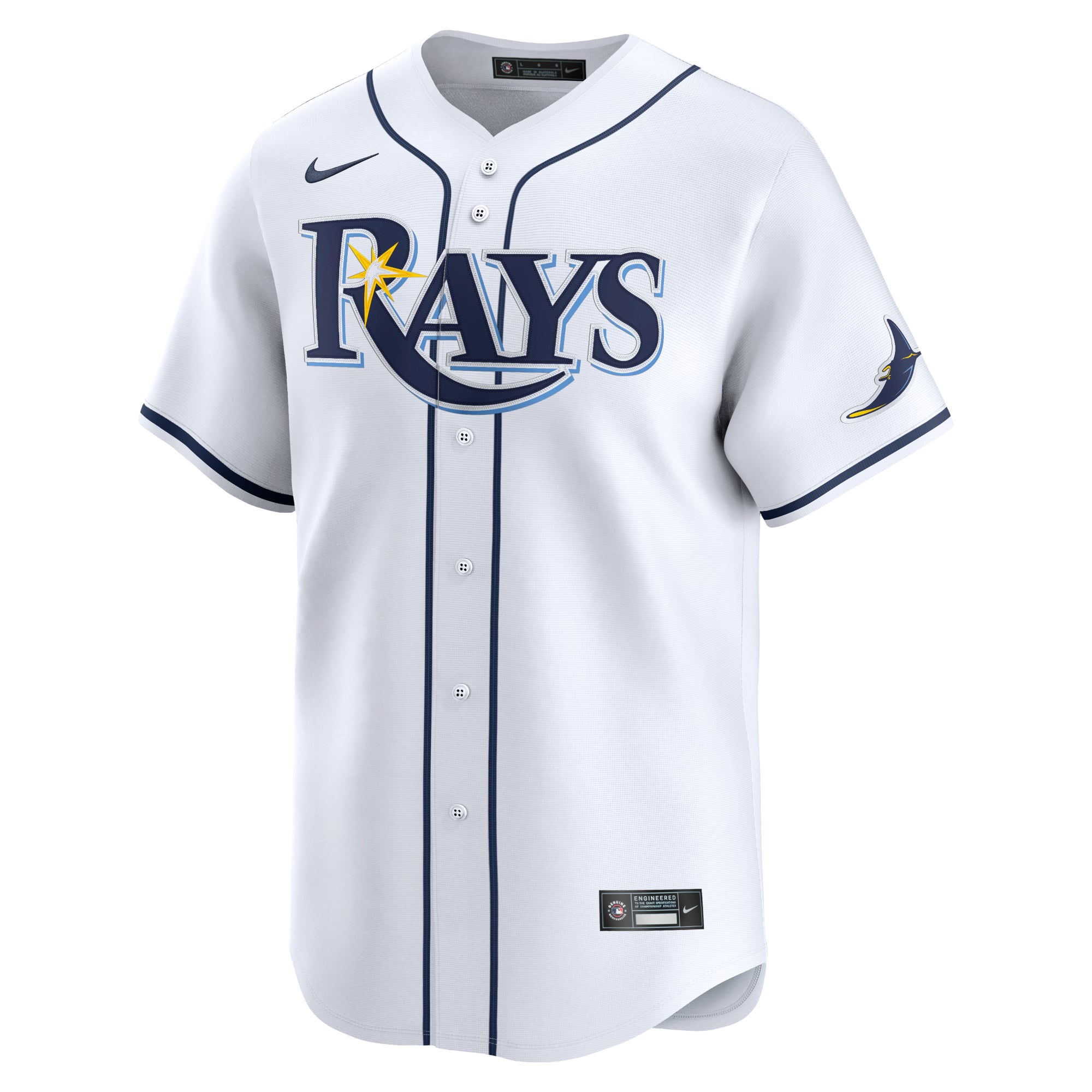 Brandon Lowe Tampa Bay Rays Home Limited Player Jersey - White - Image 3