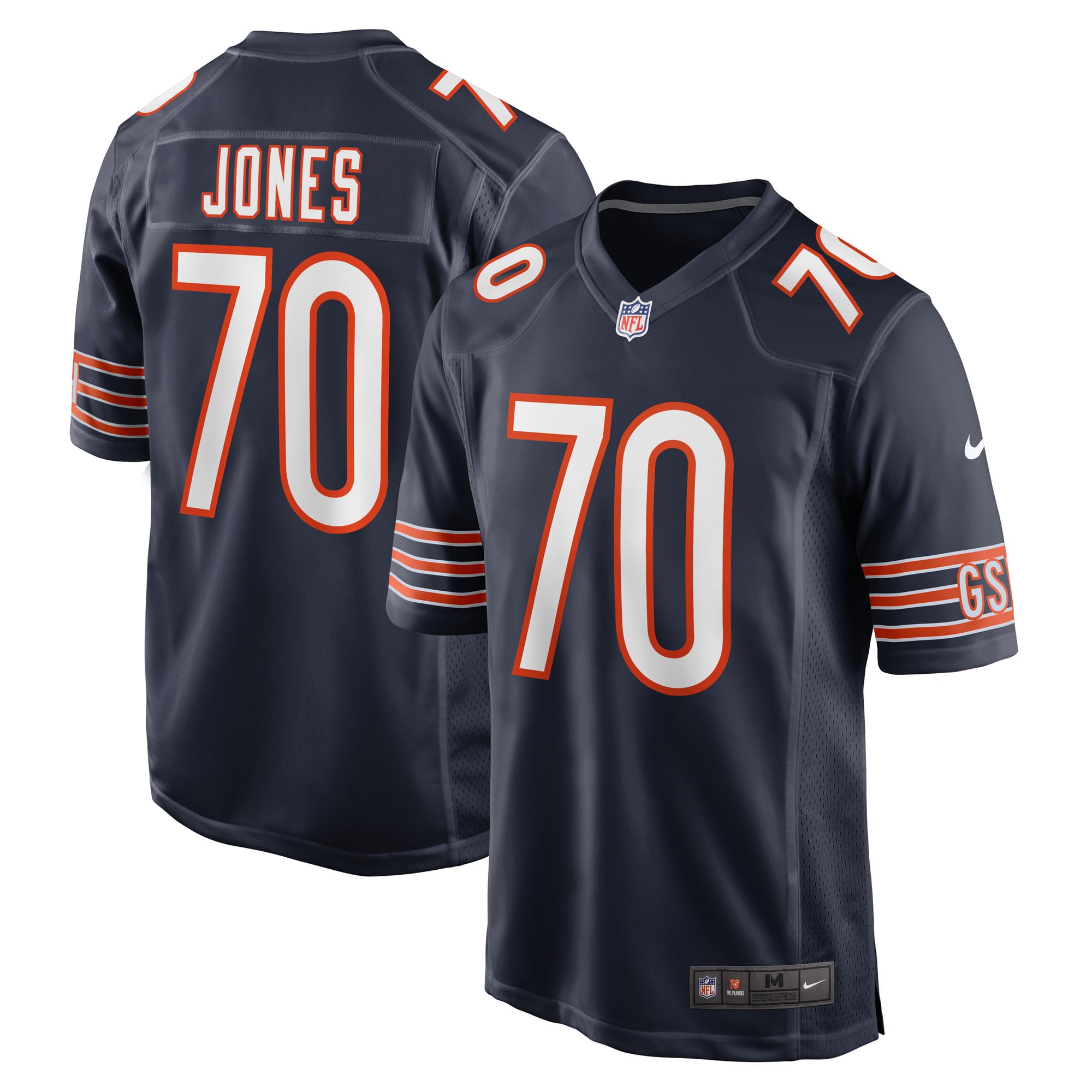 Braxton Jones Chicago Bears Game Player Jersey - Navy - Image 2