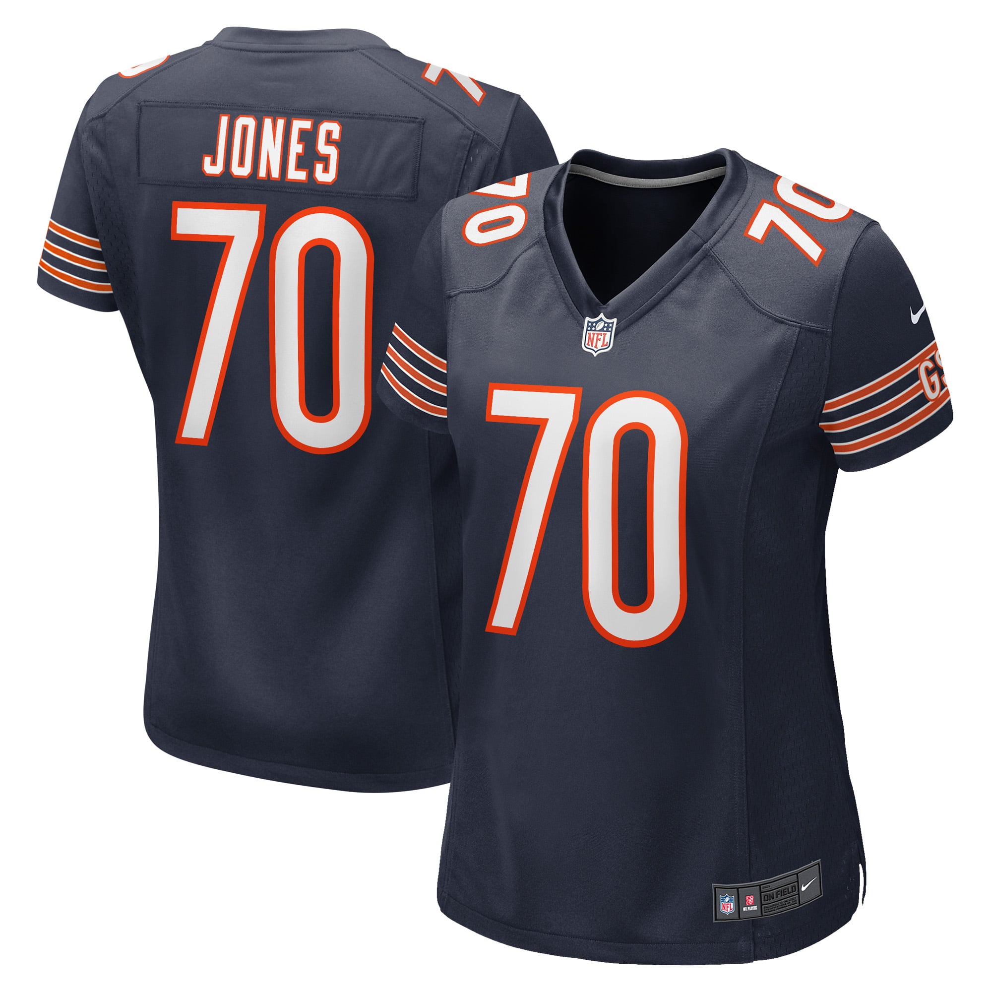Braxton Jones Chicago Bears Women's Game Player Jersey - Navy - Image 2