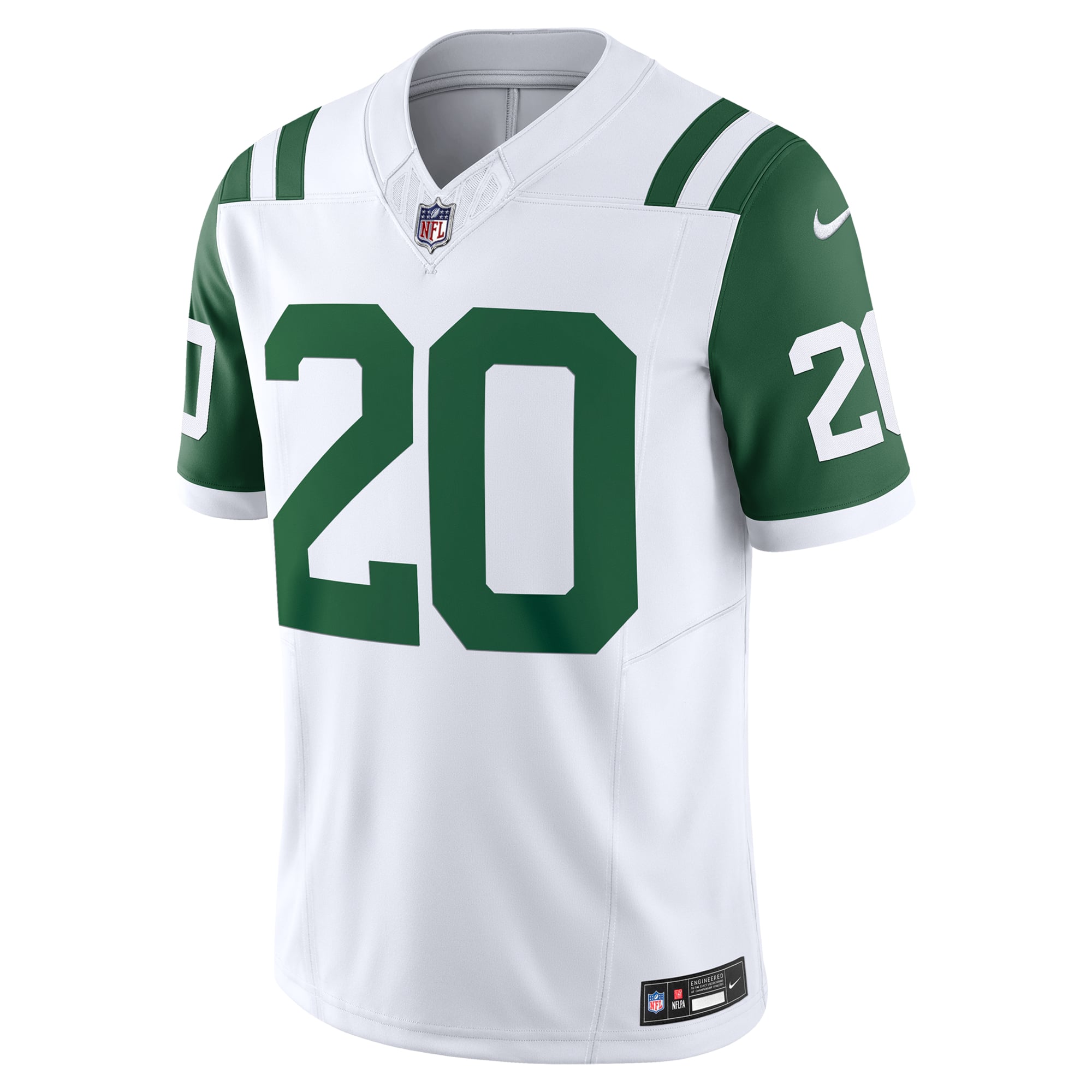Breece Hall New York Jets Classic Alternate Vapor F.U.S.E. Limited Jersey - White - Image 3