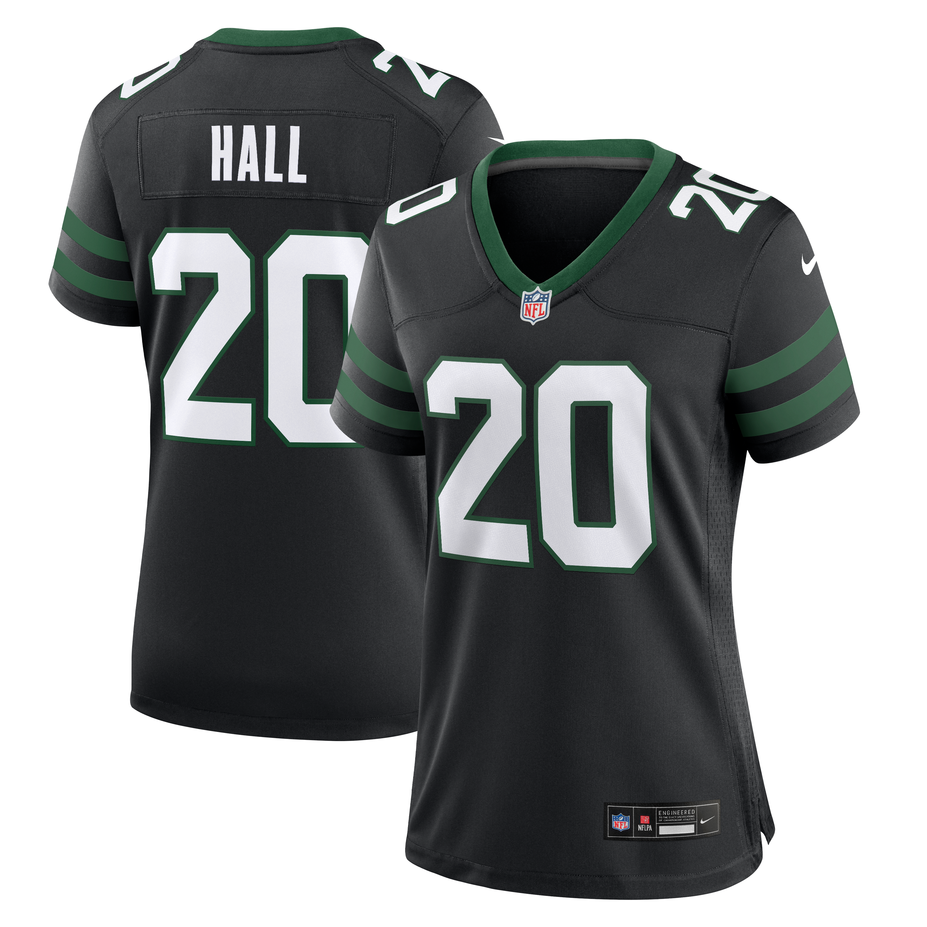 Breece Hall New York Jets Women's Game Jersey - Legacy Green - Black - Image 2