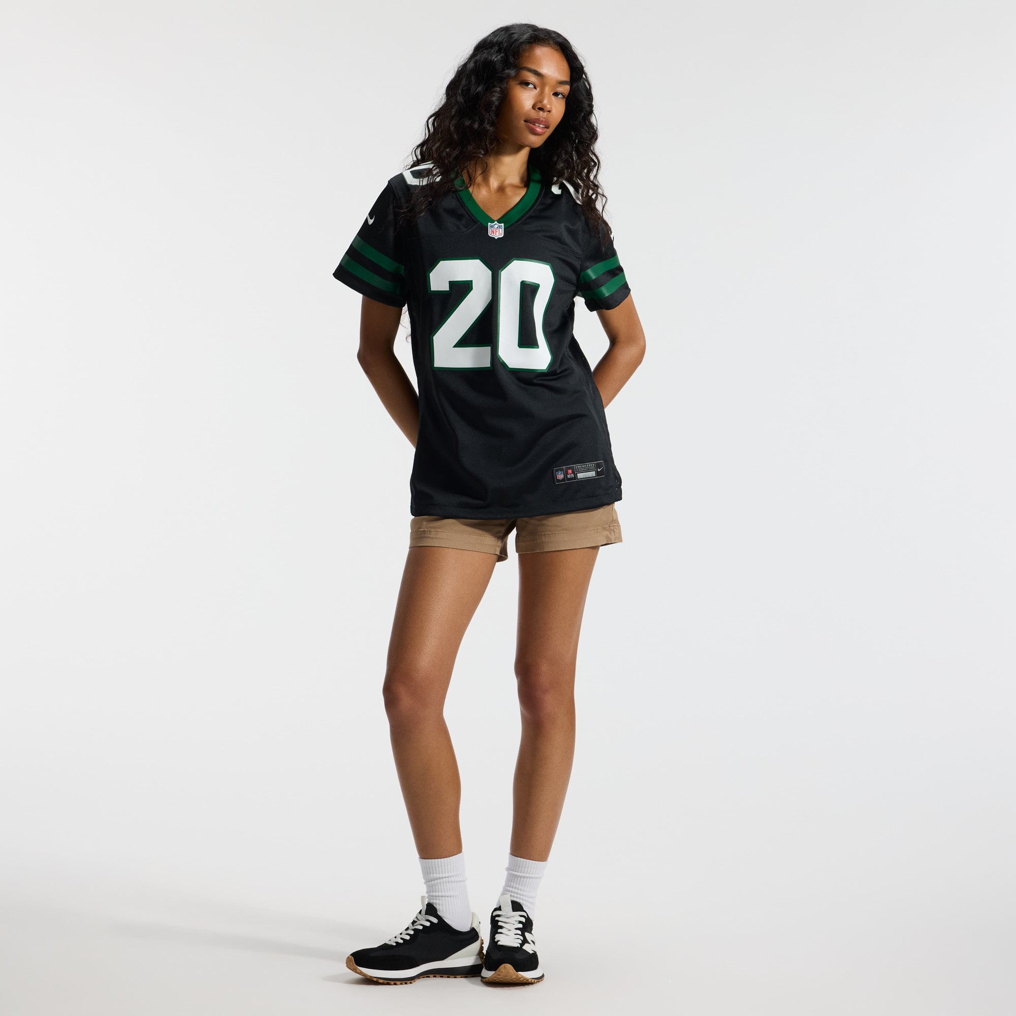 Breece Hall New York Jets Women's Game Jersey - Legacy White - Black - Image 6