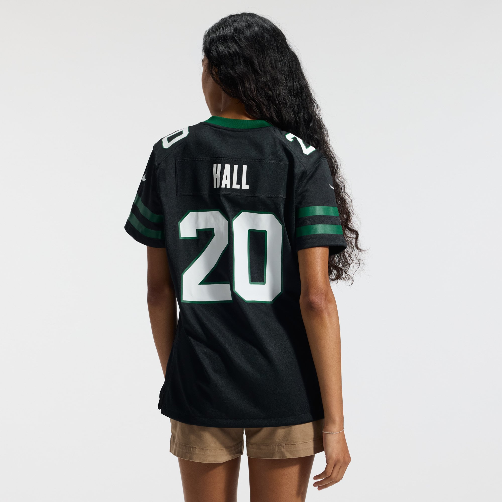 Breece Hall New York Jets Women's Game Jersey - Legacy White - Black - Image 5
