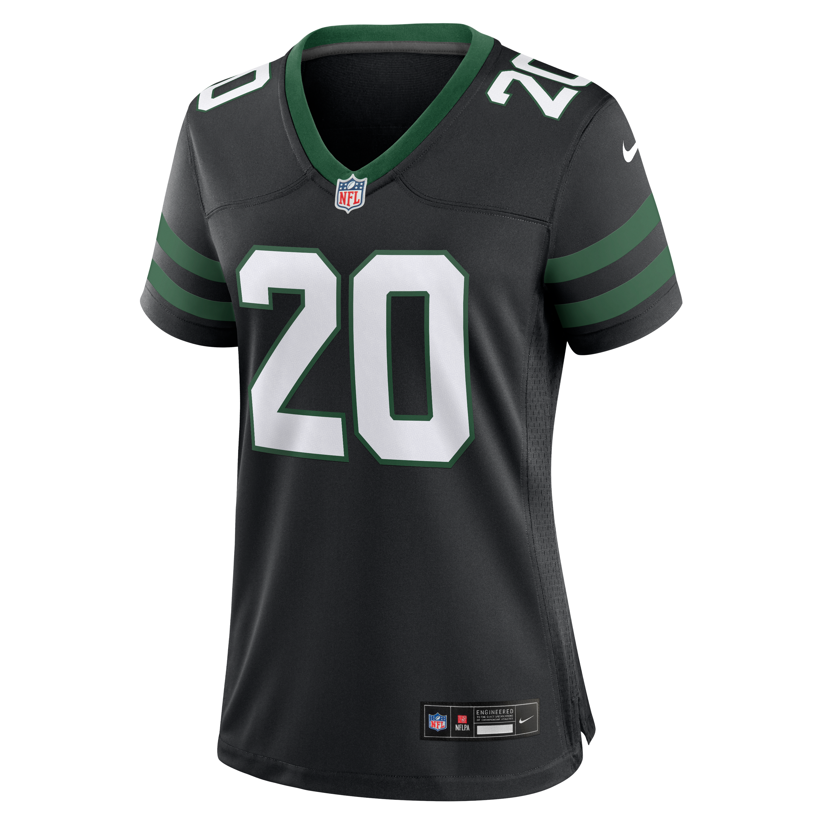 Breece Hall New York Jets Women's Game Jersey - Legacy White - Black - Image 8