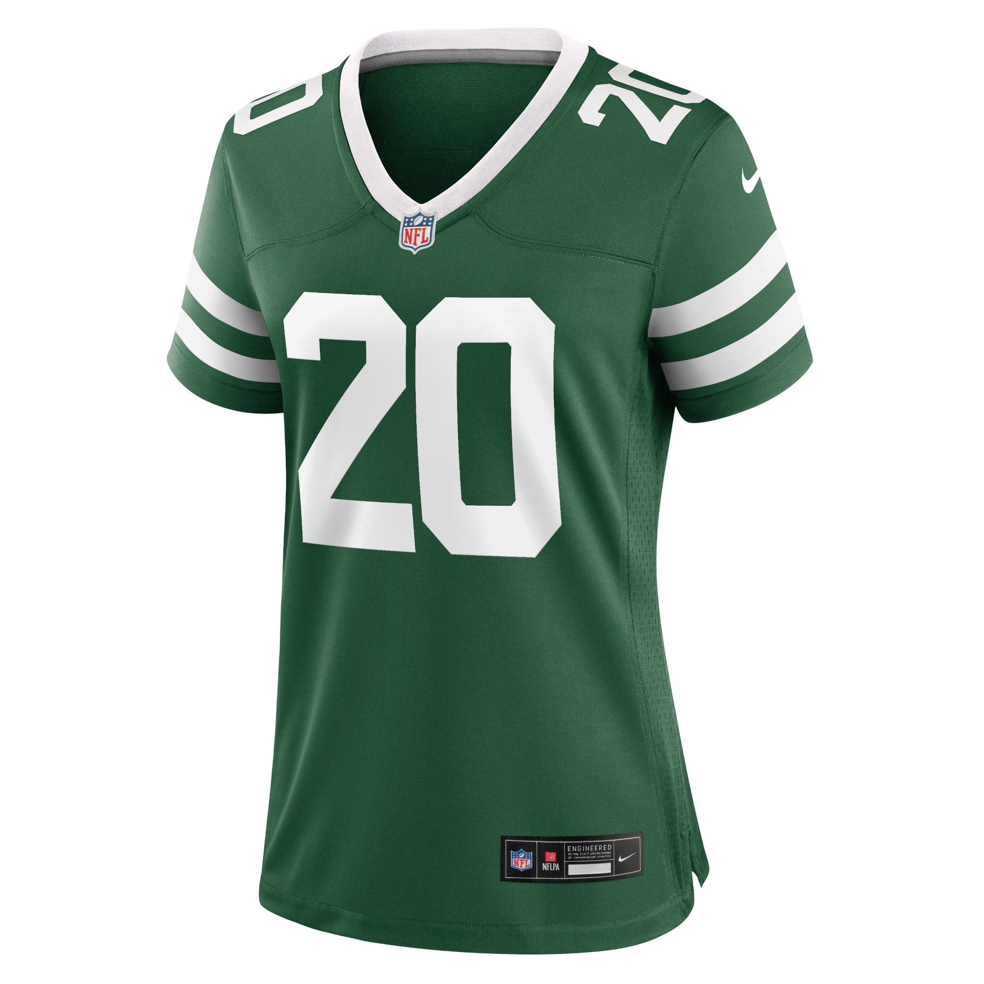 Breece Hall New York Jets Women's Game Jersey - Legacy White - Green - Image 3