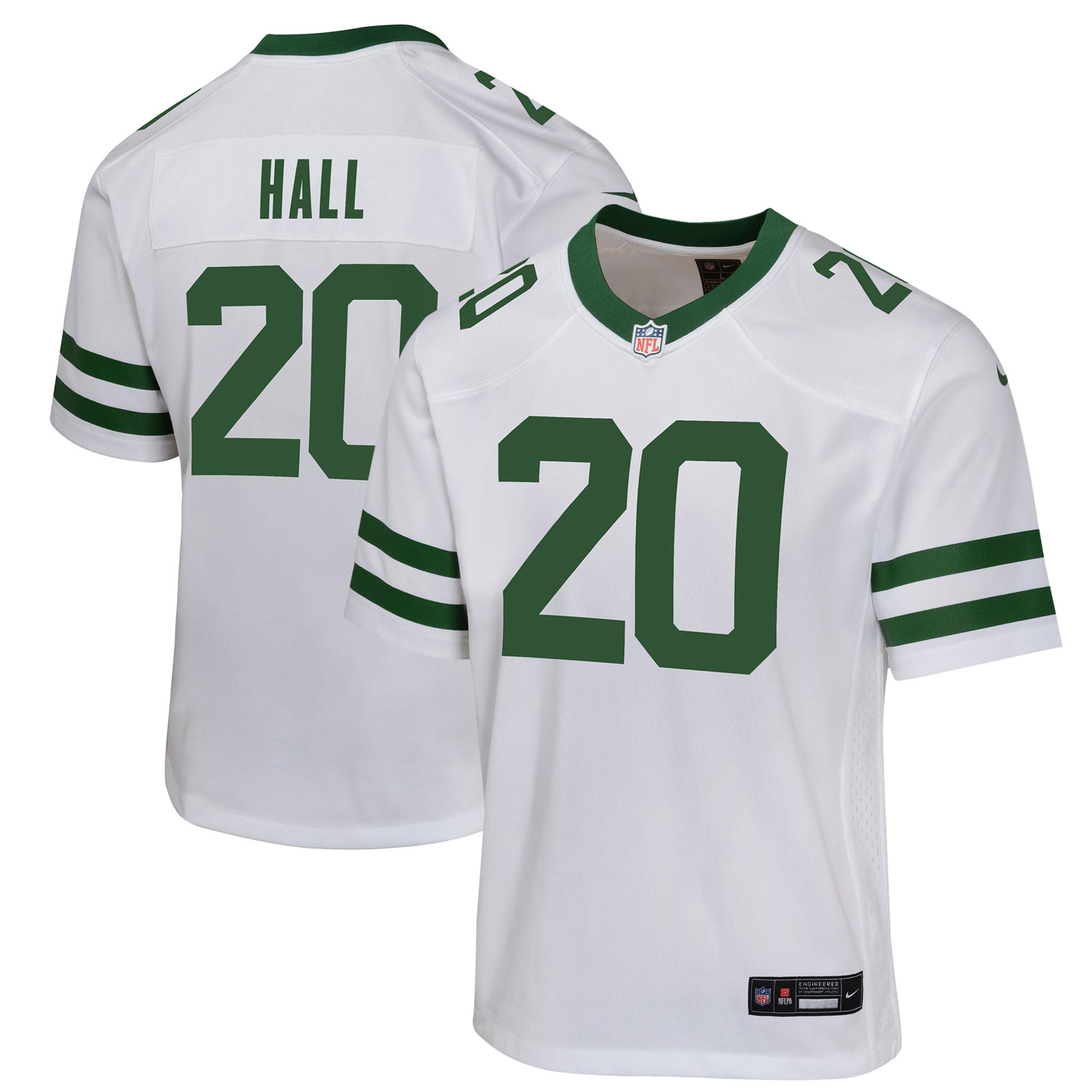 Breece Hall New York Jets Youth Game Jersey - White - Image 2