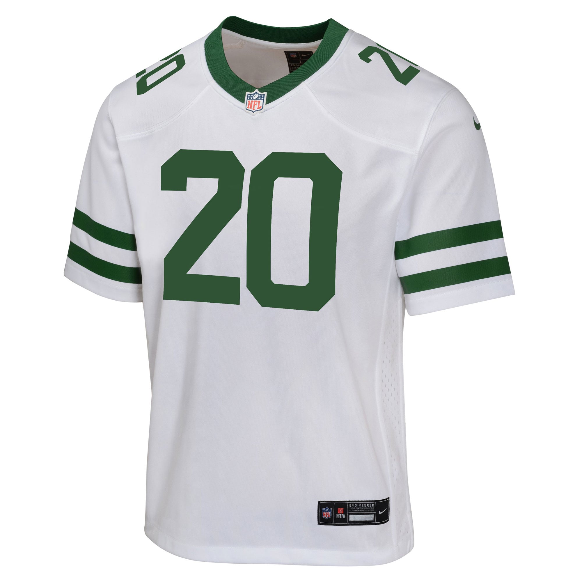 Breece Hall New York Jets Youth Game Jersey - White - Image 3