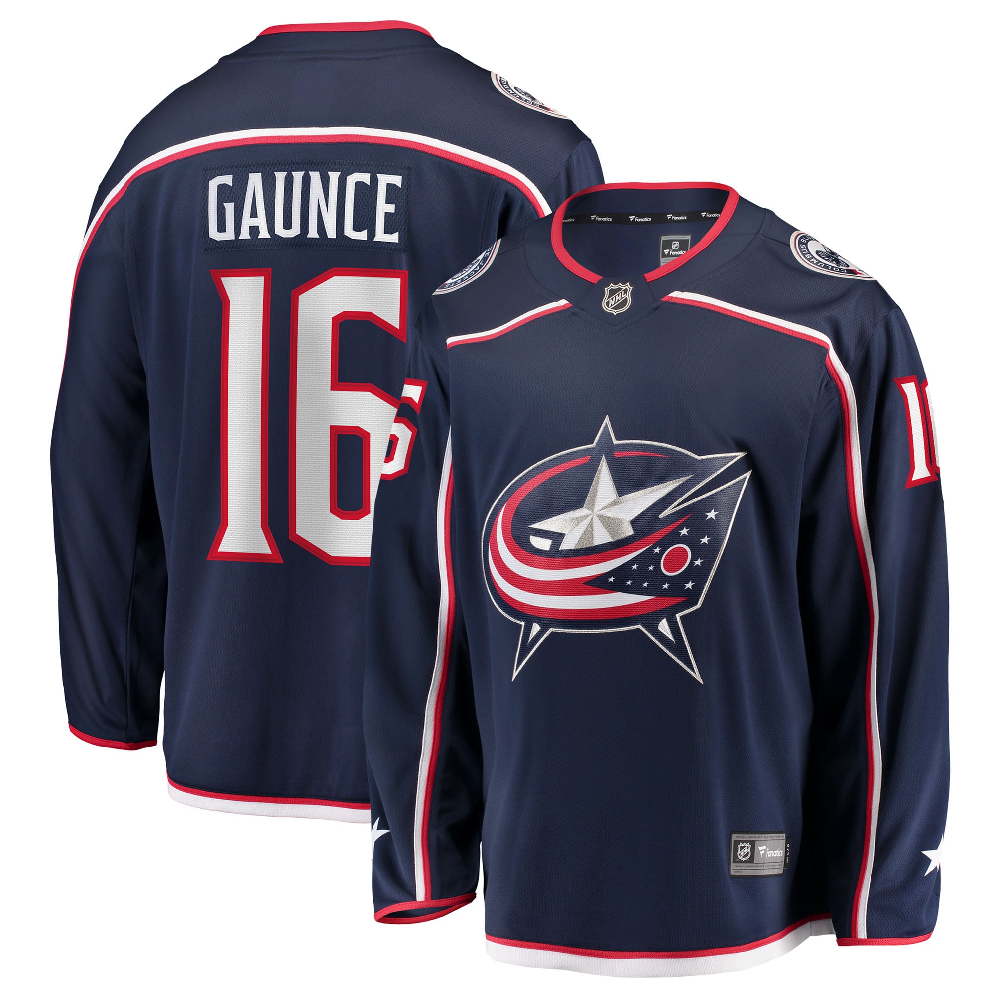 Brendan Gaunce Columbus Blue Jackets Home Breakaway Jersey - Navy - Image 2