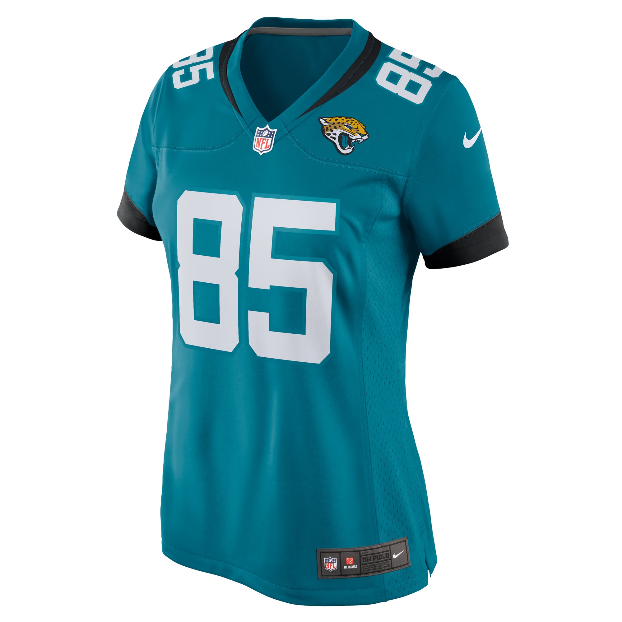 Brenton Strange Jacksonville Jaguars Women's Team Game Jersey - Teal - Image 3