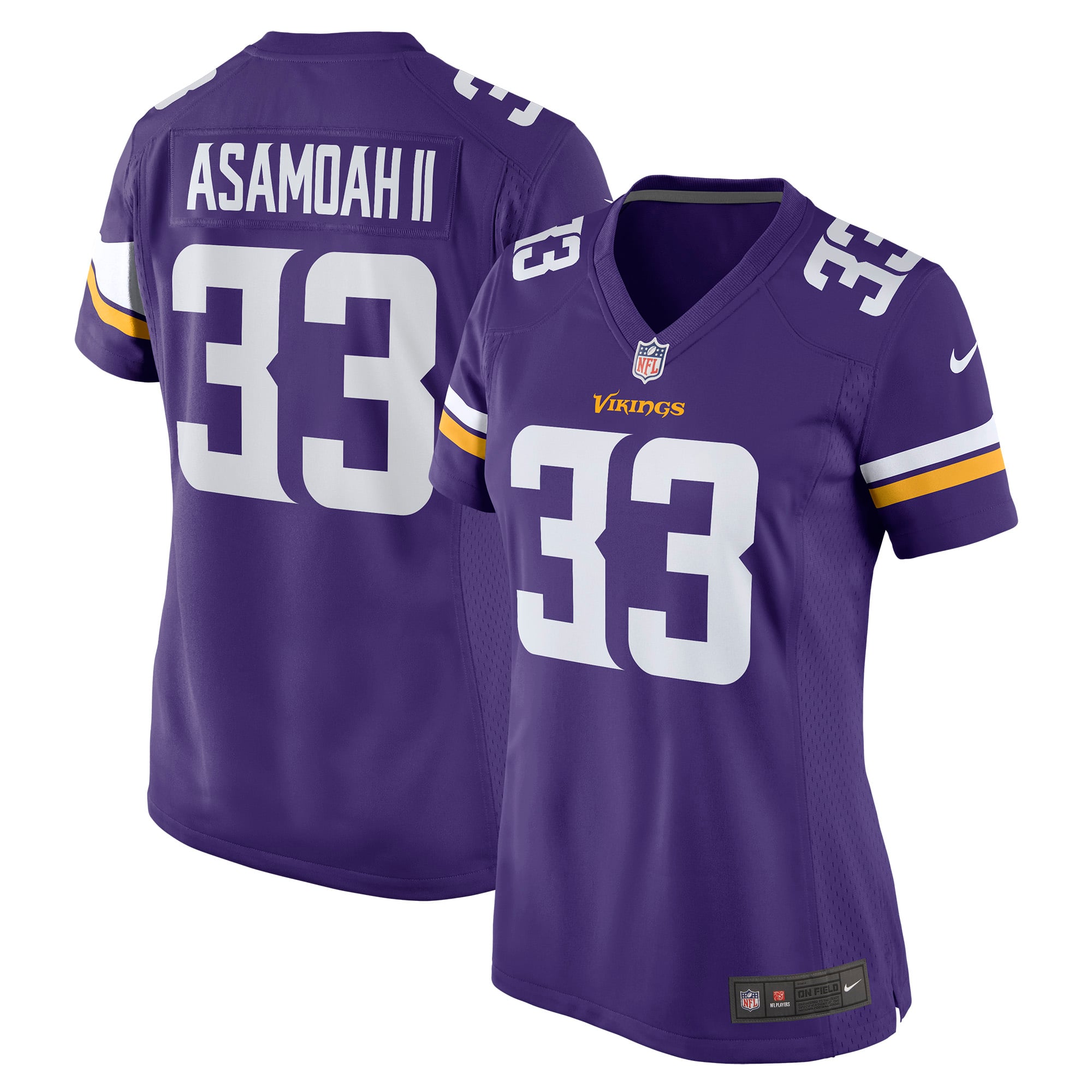 Brian Asamoah Minnesota Vikings Women's Player Game Jersey - Purple - Image 2