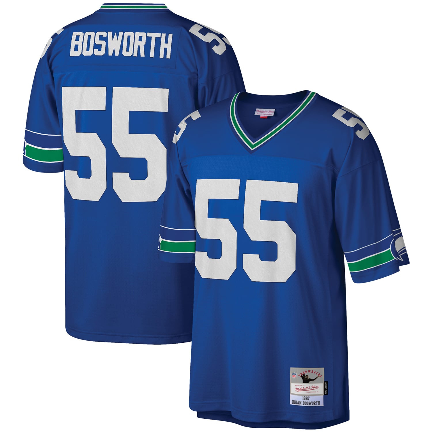 Brian Bosworth Seattle Seahawks Legacy Jersey - Royal - Image 2