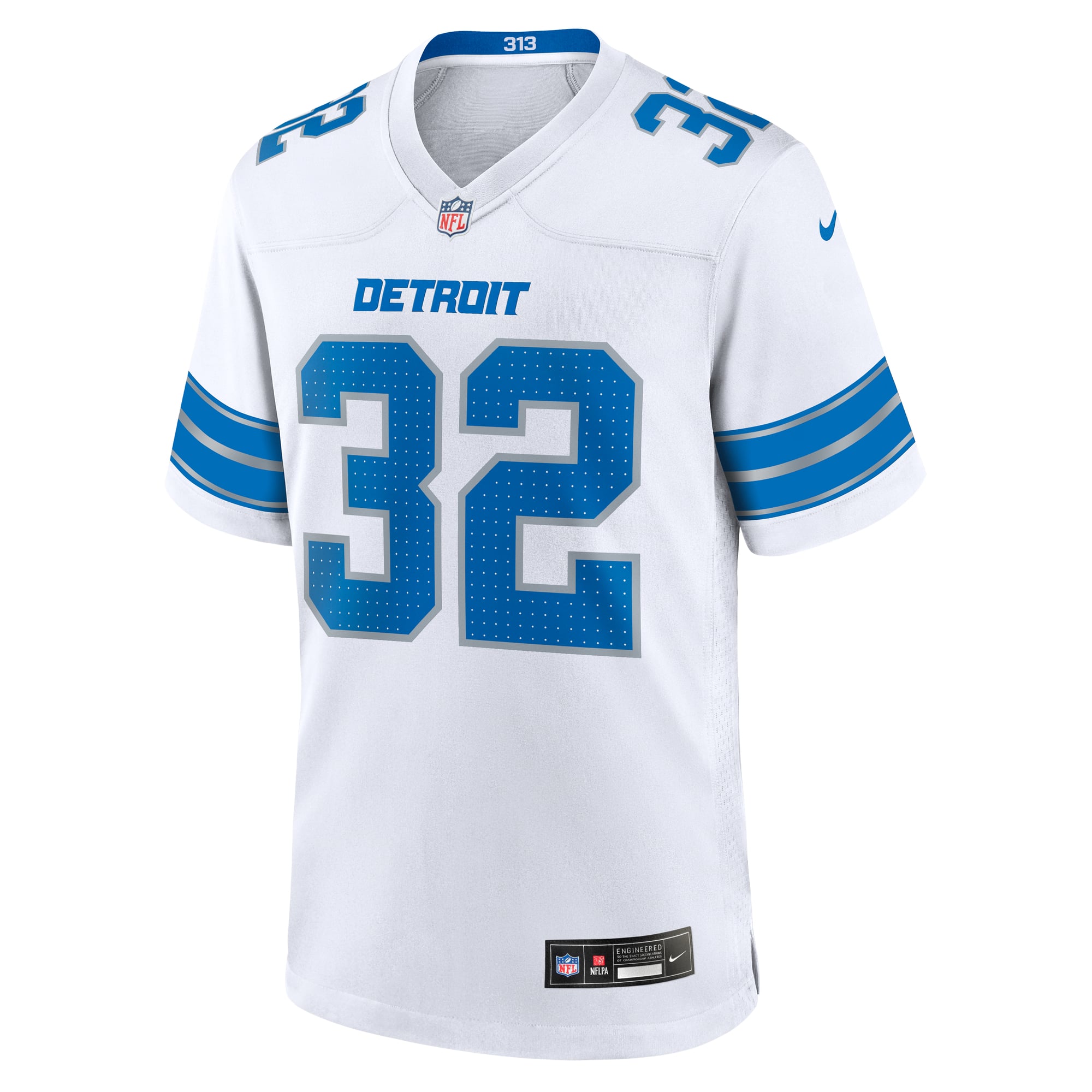 Brian Branch Detroit Lions White Game Jersey - White - White - Image 3