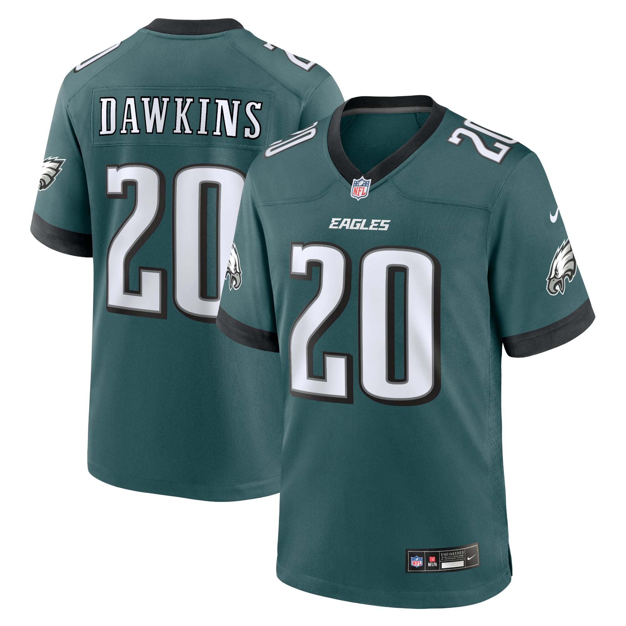 Brian Dawkins Philadelphia Eagles Alternate Retired Player Game Jersey - Midnight Green