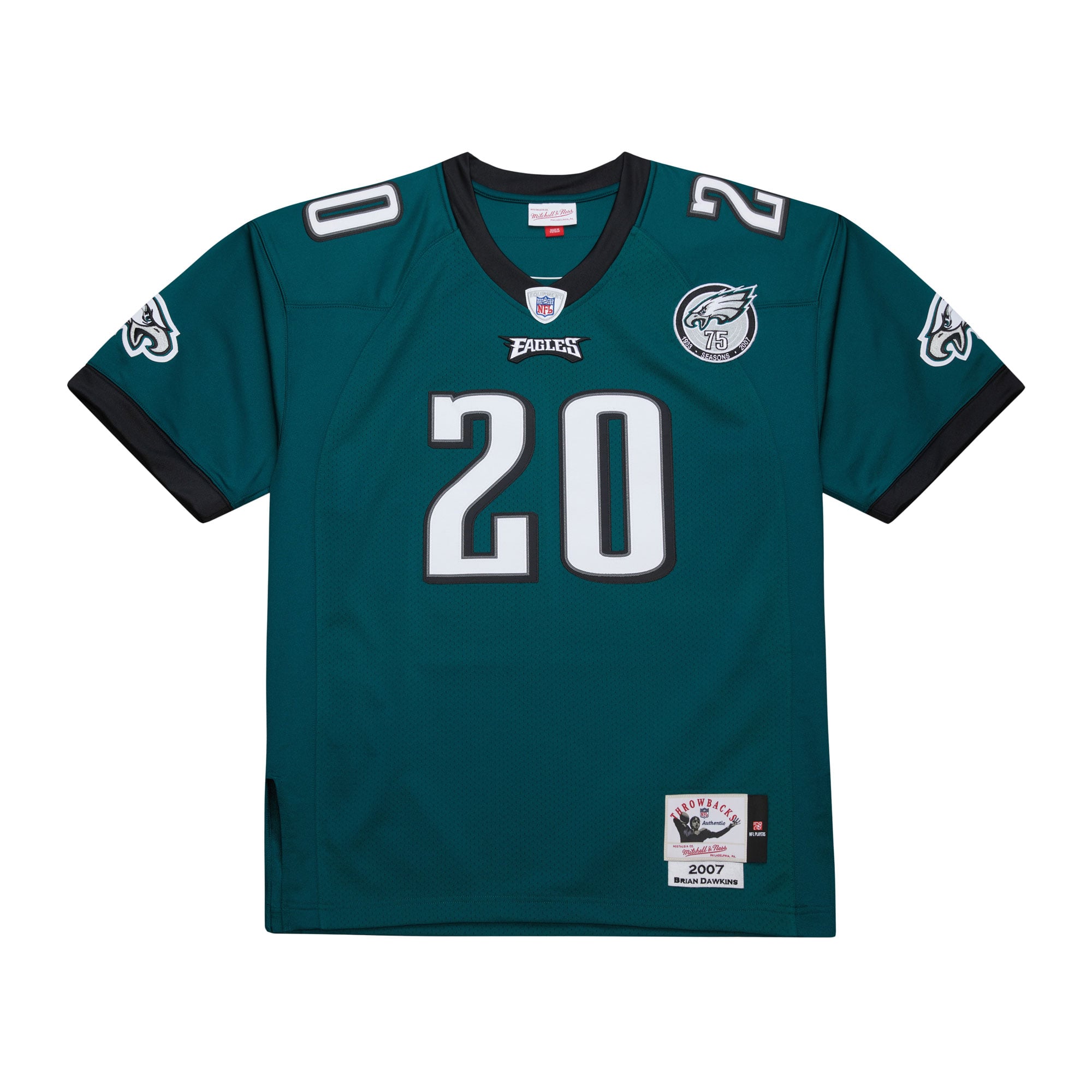 Brian Dawkins Philadelphia Eagles 2007 Throwback Retired Player Jersey - Green - Image 3
