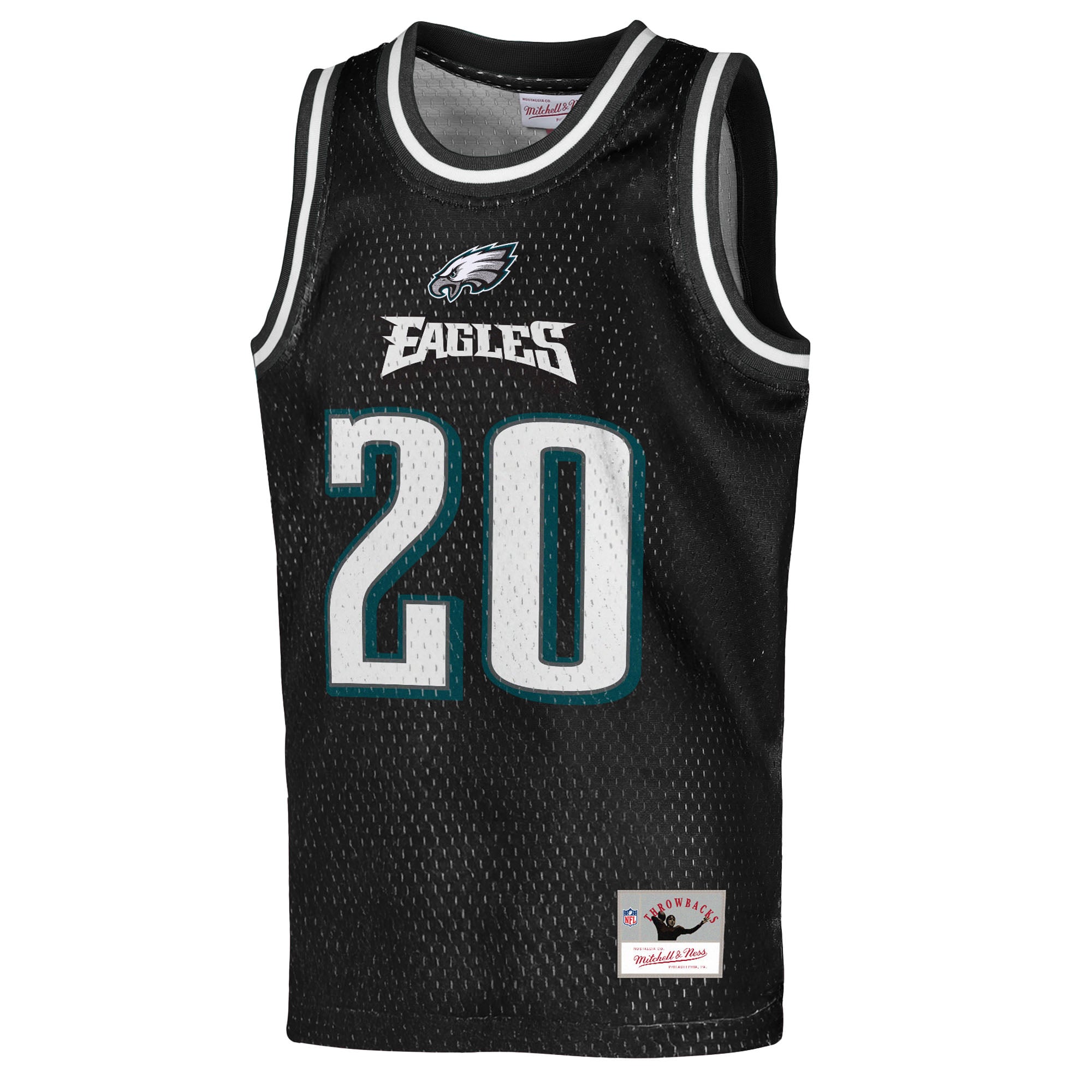 Brian Dawkins Philadelphia Eagles Youth Retired Player Basketball Fashion Jersey - Black - Image 3
