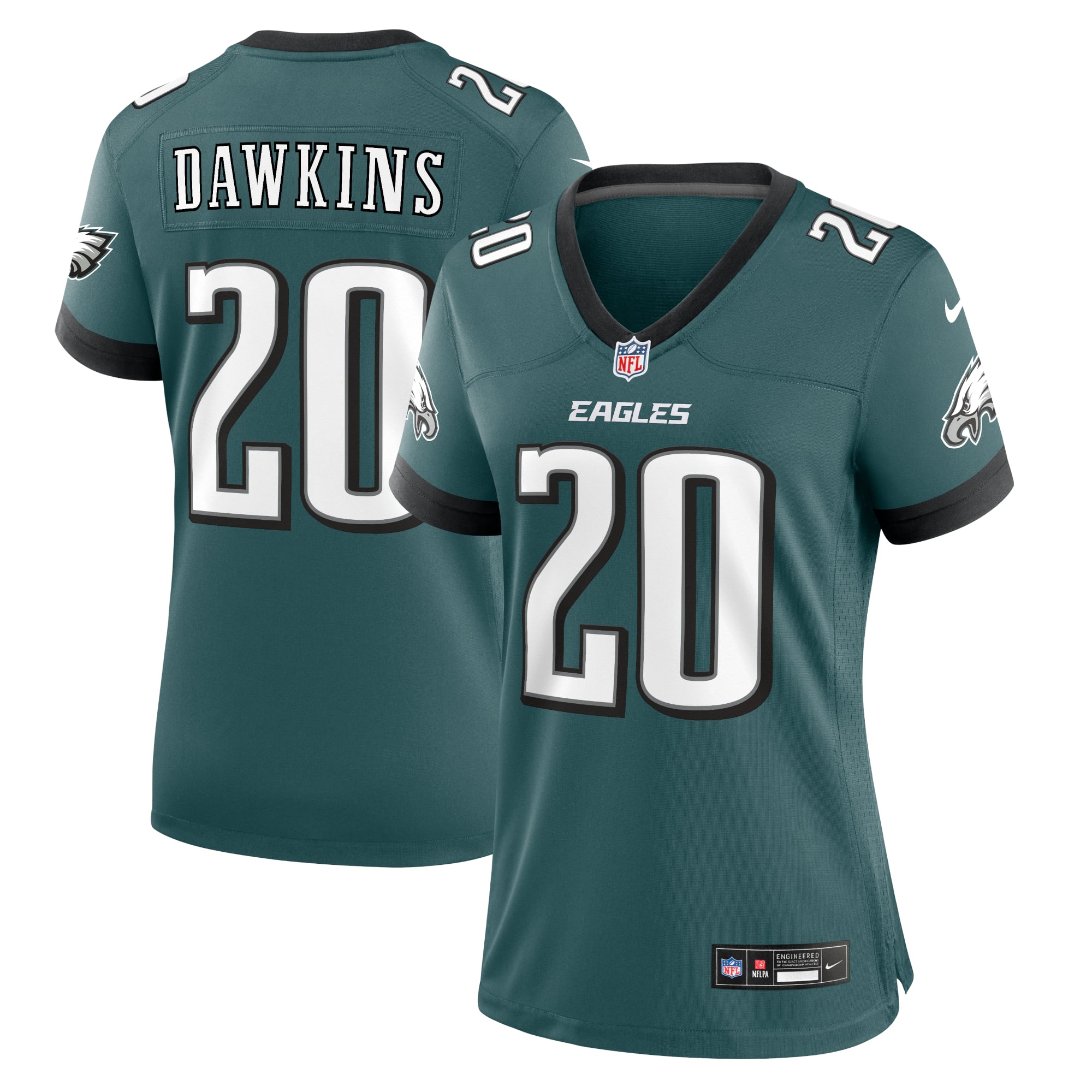 Brian Dawkins Philadelphia Eagles Women's Alternate Game Jersey - Midnight Green