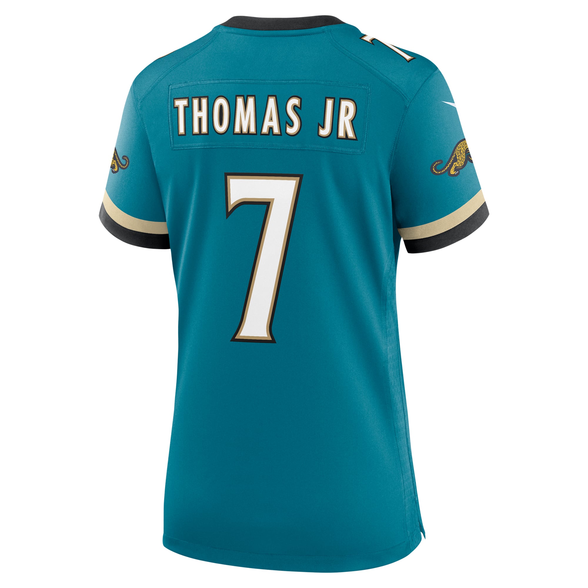 Brian Thomas Jr. Jacksonville Jaguars Women's Prowler Throwback Game Jersey - Teal - Image 4