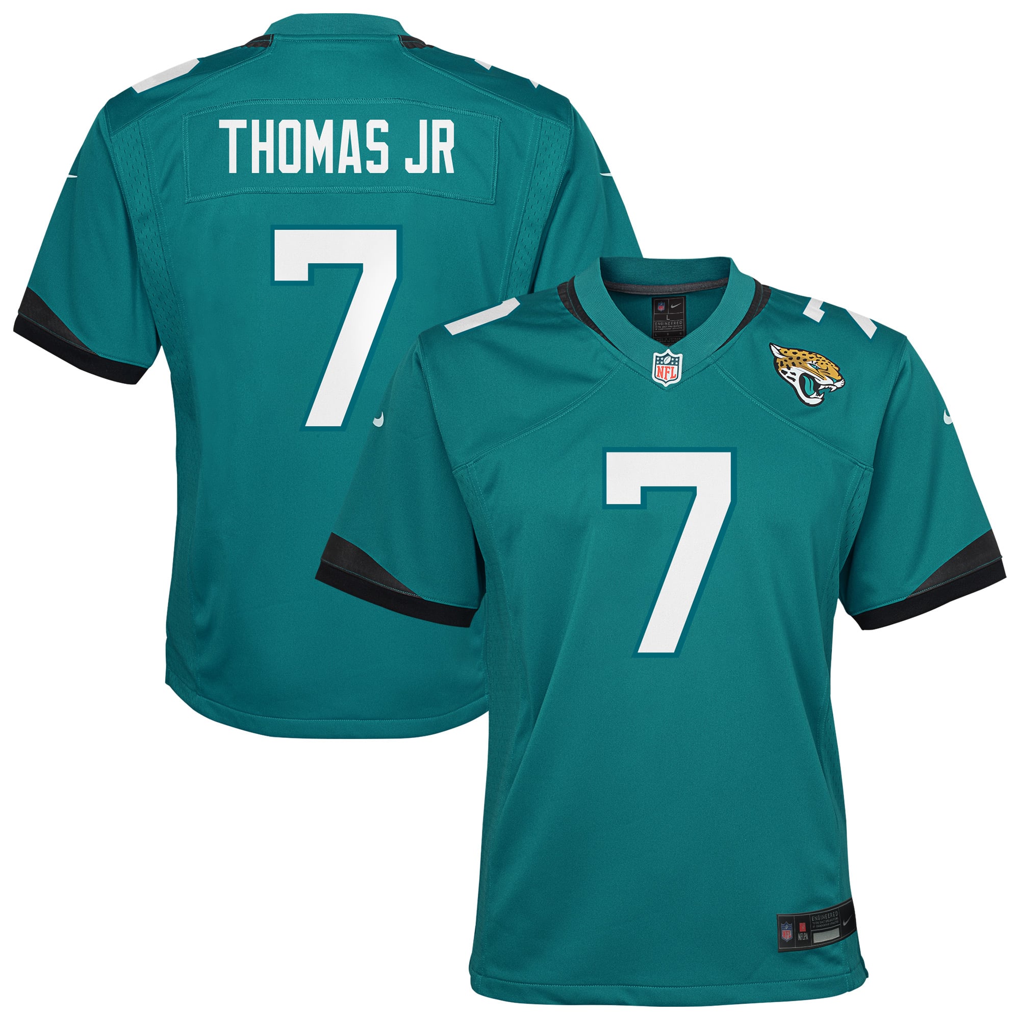Brian Thomas Jr. Jacksonville Jaguars Youth Team Game Jersey - Teal - Image 2