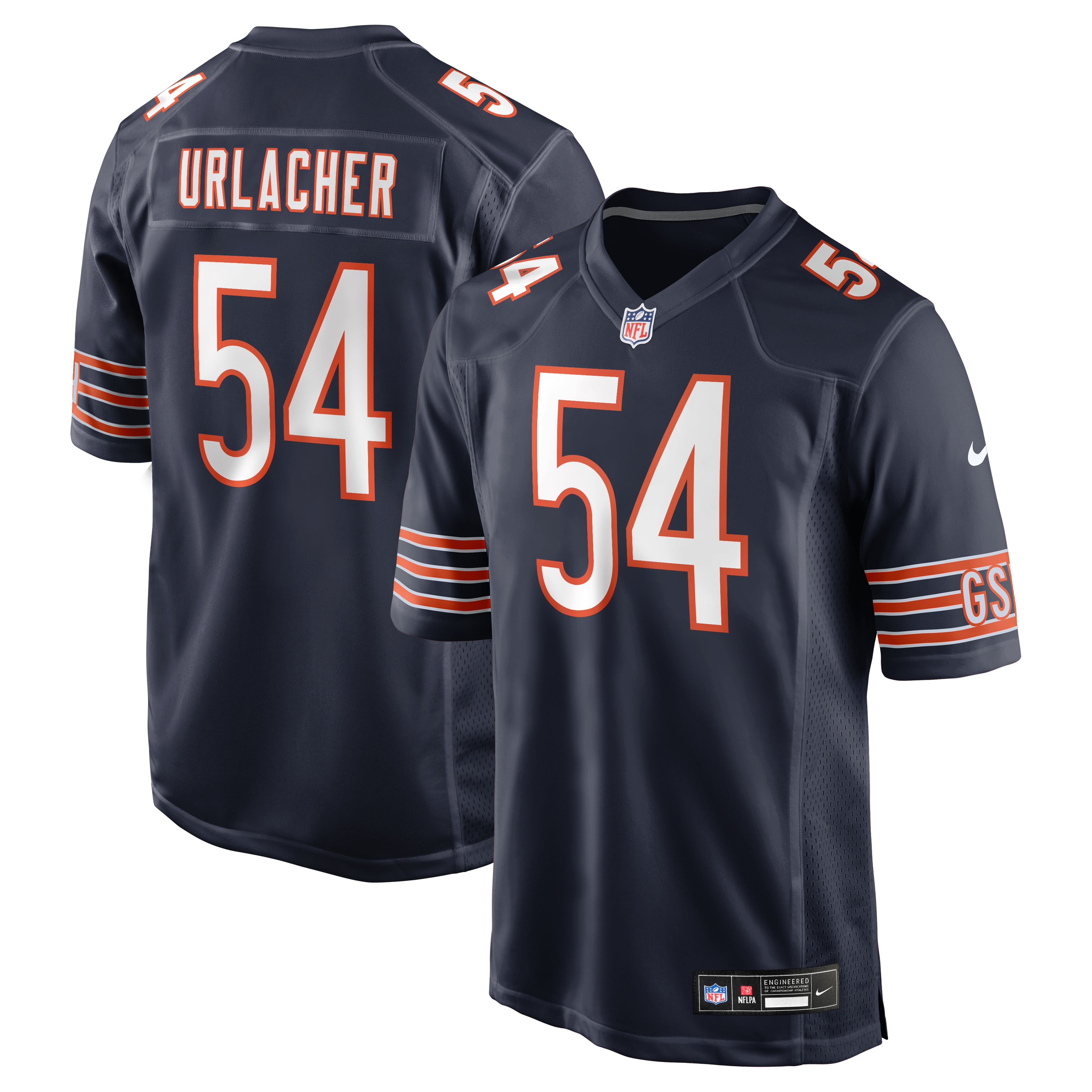 Brian Urlacher Chicago Bears Game Retired Player Jersey - Navy - Image 2