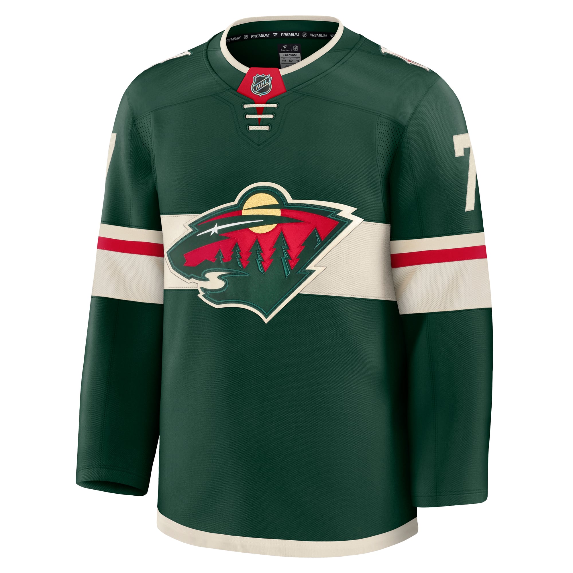 Brock Faber Minnesota Wild Anniversary Premium Jersey - Green - Image 3