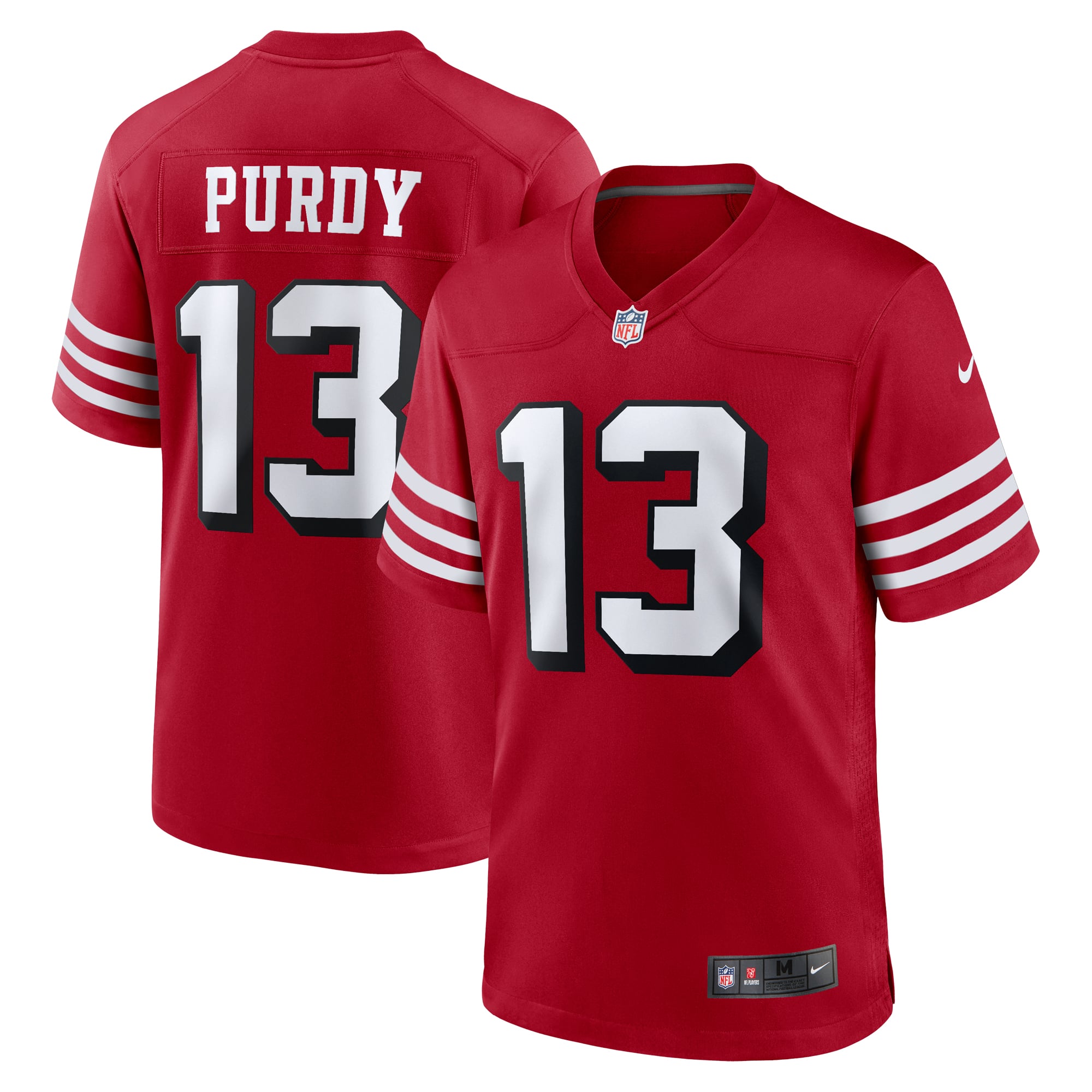 Brock Purdy San Francisco 49ers Alternate Game Player Jersey - Scarlet - Image 2