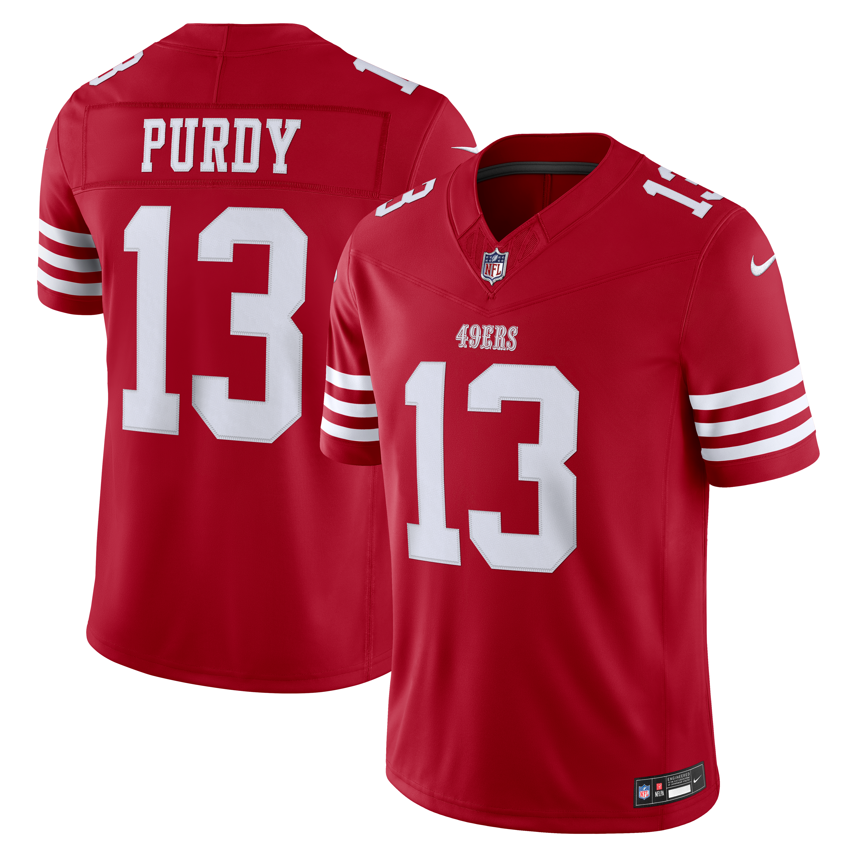 Brock Purdy San Francisco 49ers Team Vapor F.U.S.E. Stitched Limited Jersey - Scarlet - Image 2