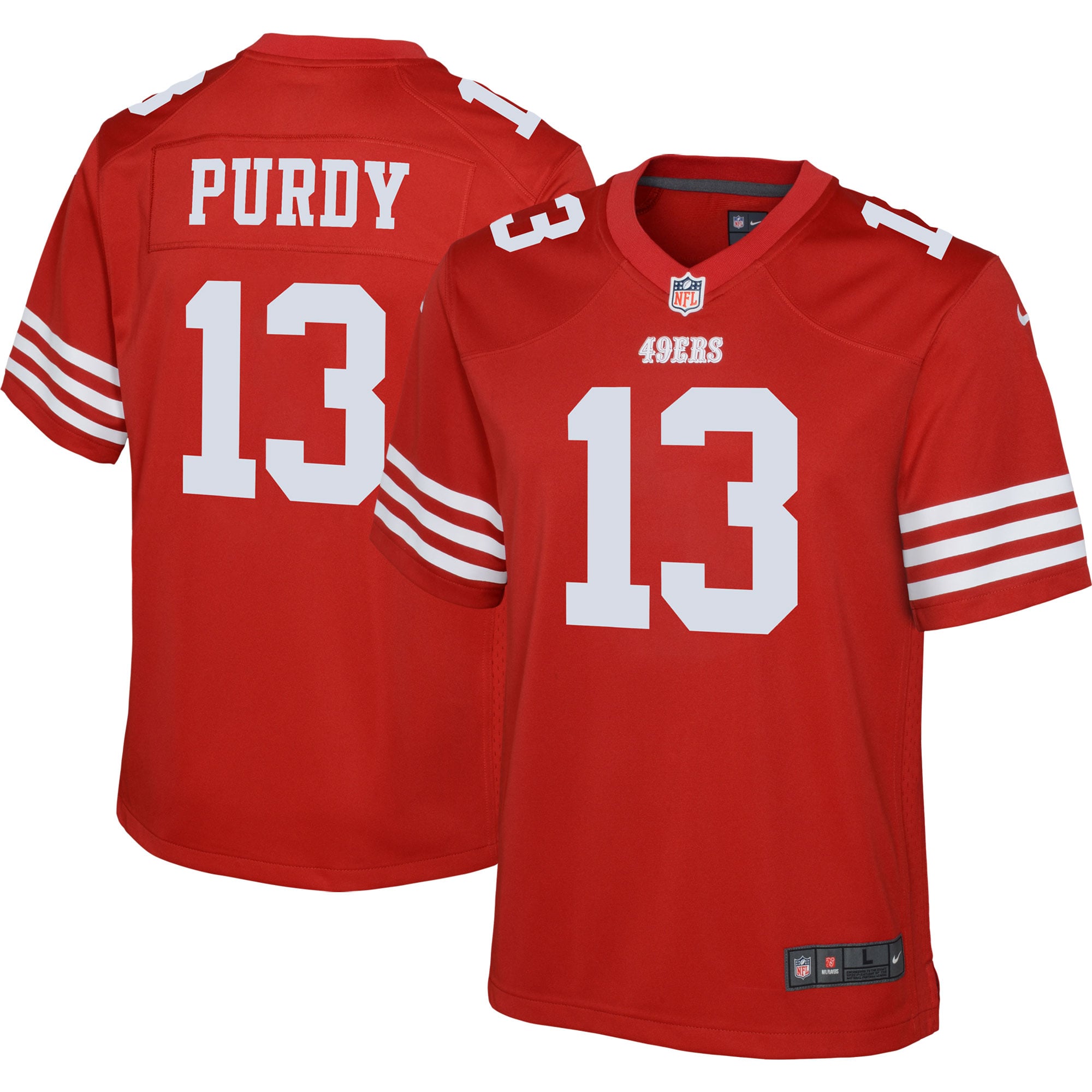 Brock Purdy San Francisco 49ers Youth Game Jersey - Scarlet