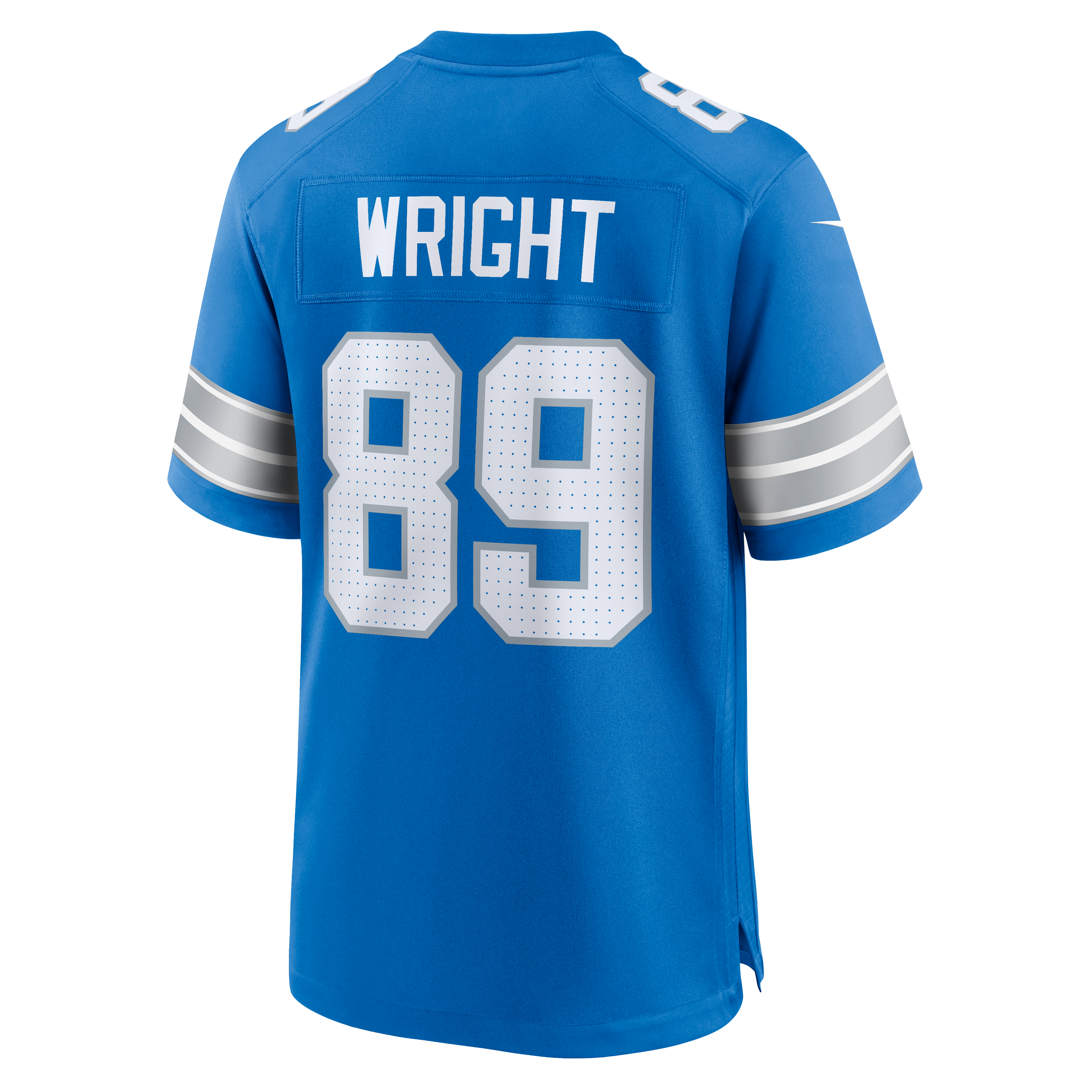 Brock Wright Detroit Lions Team Game Jersey - Blue - Image 4