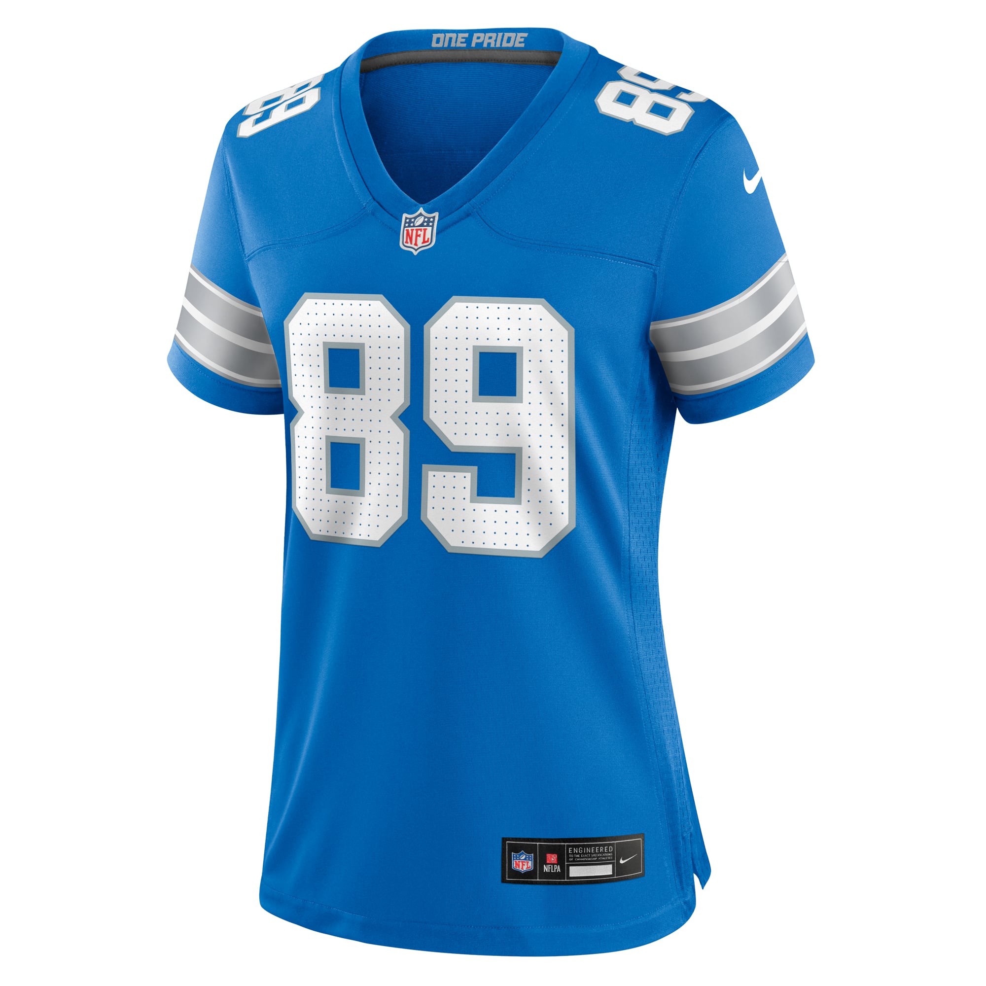 Brock Wright Detroit Lions Women's Team Game Jersey - Blue - Image 3
